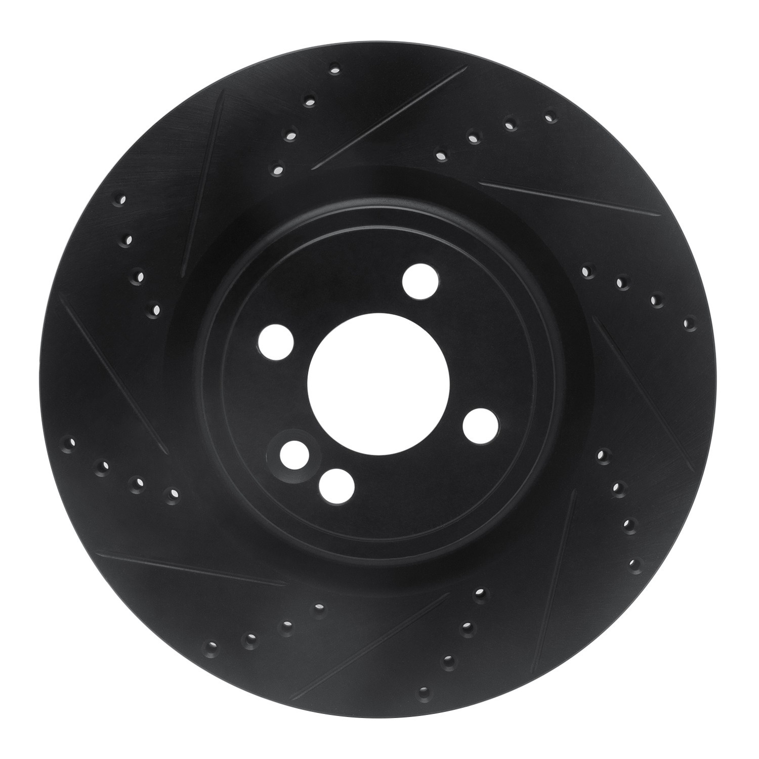 DYN 633-32008L DFC Brake Rotor - Drilled and Slotted - Black - Image 3