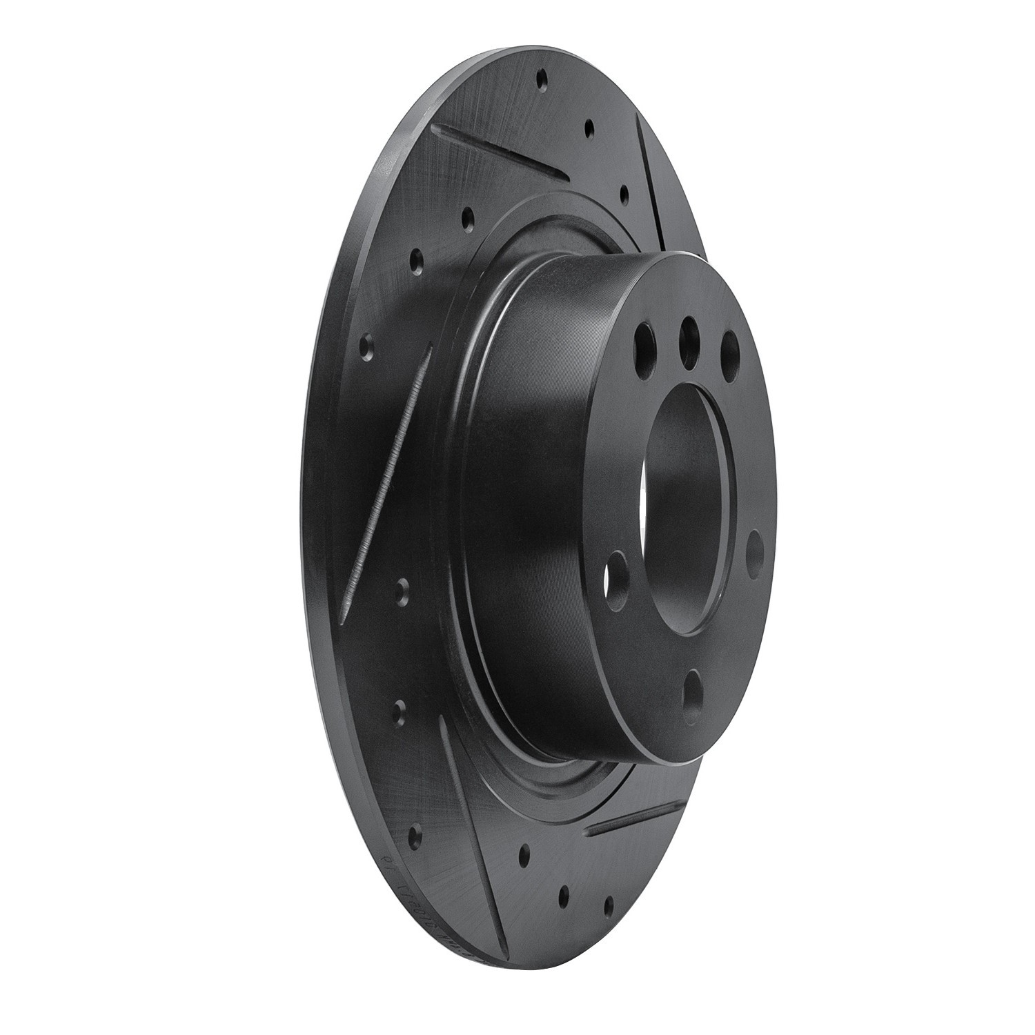 DYN 633-32012R DFC Brake Rotor - Drilled and Slotted - Black