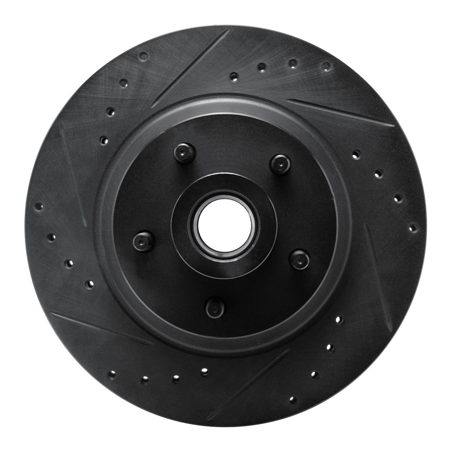 DYN 633-39003L DFC Brake Rotor - Drilled and Slotted - Black