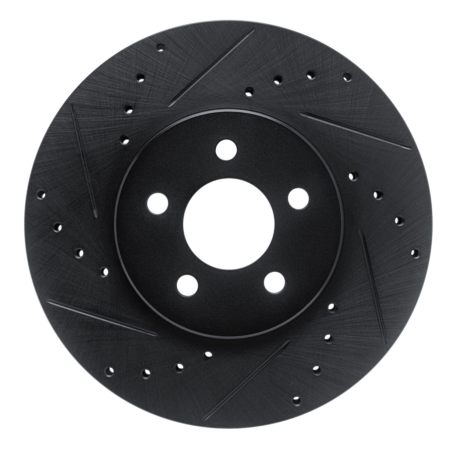 DYN 633-39004L DFC Brake Rotor - Drilled and Slotted - Black