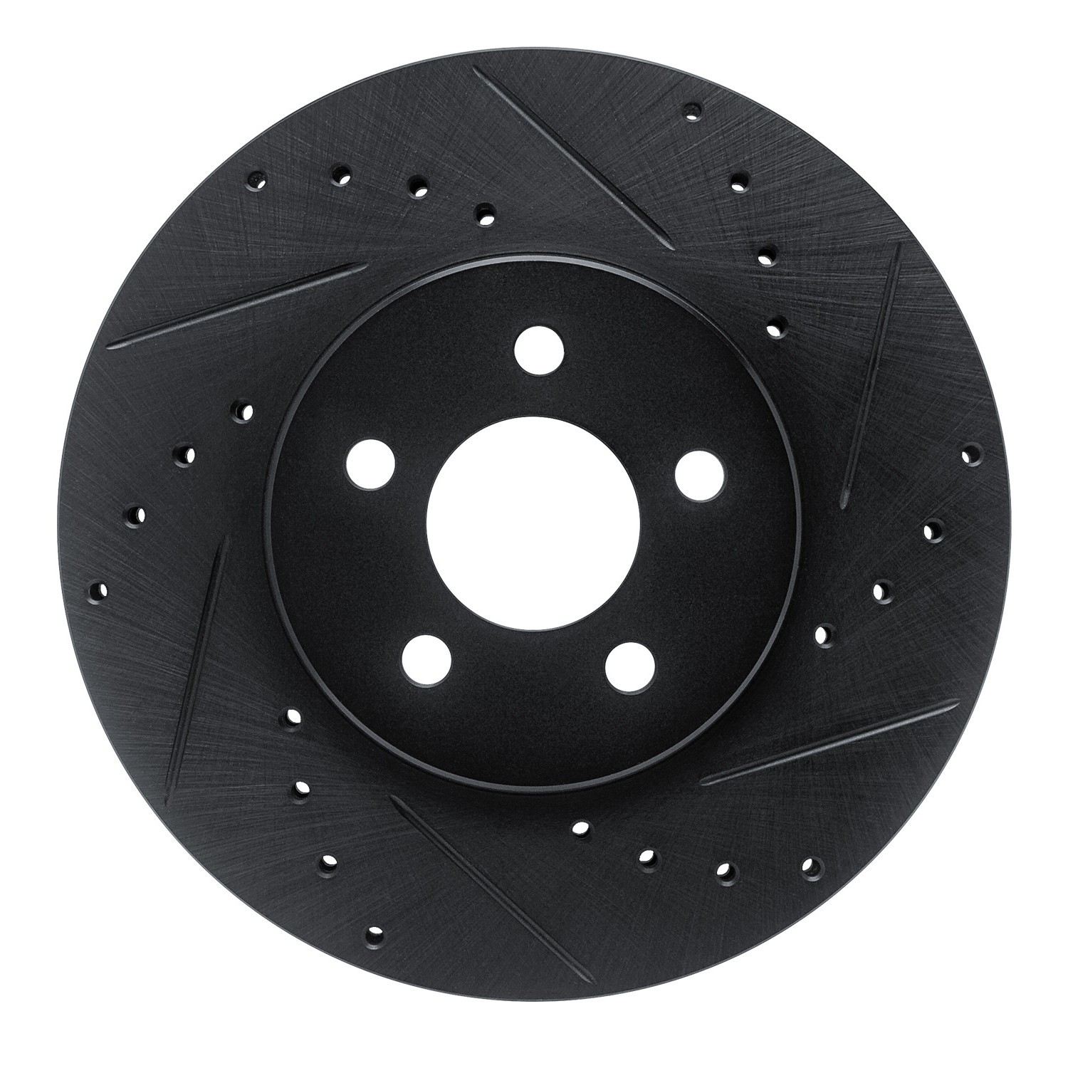 DYN 633-39004R DFC Brake Rotor - Drilled and Slotted - Black