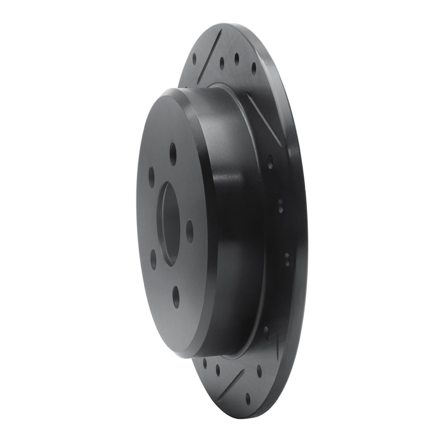 DYN 633-39011L DFC Brake Rotor - Drilled and Slotted - Black