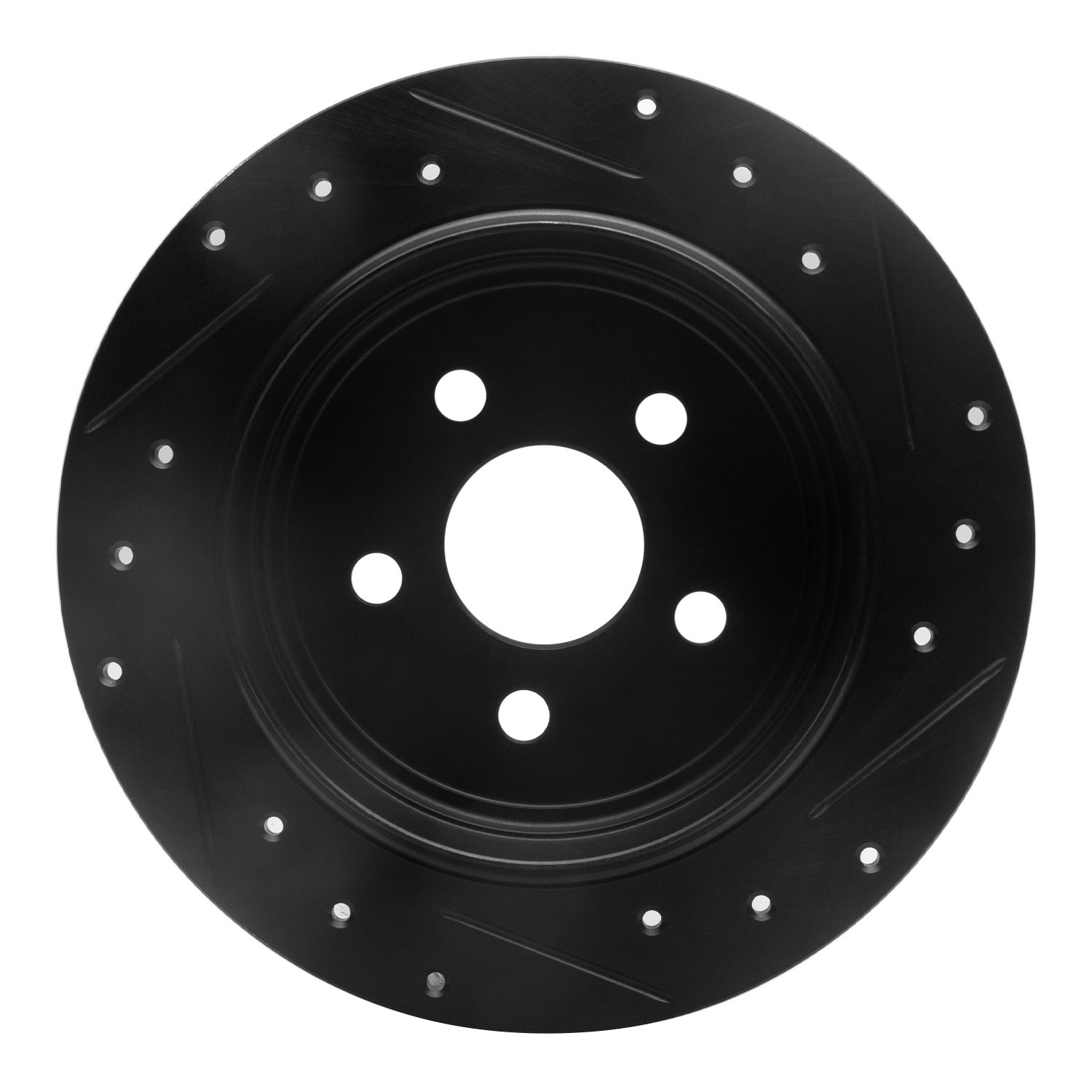 DYN 633-39011L DFC Brake Rotor - Drilled and Slotted - Black - Image 2