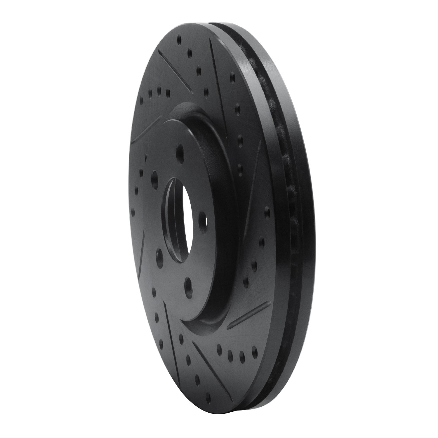 DYN 633-39013R DFC Brake Rotor - Drilled and Slotted - Black