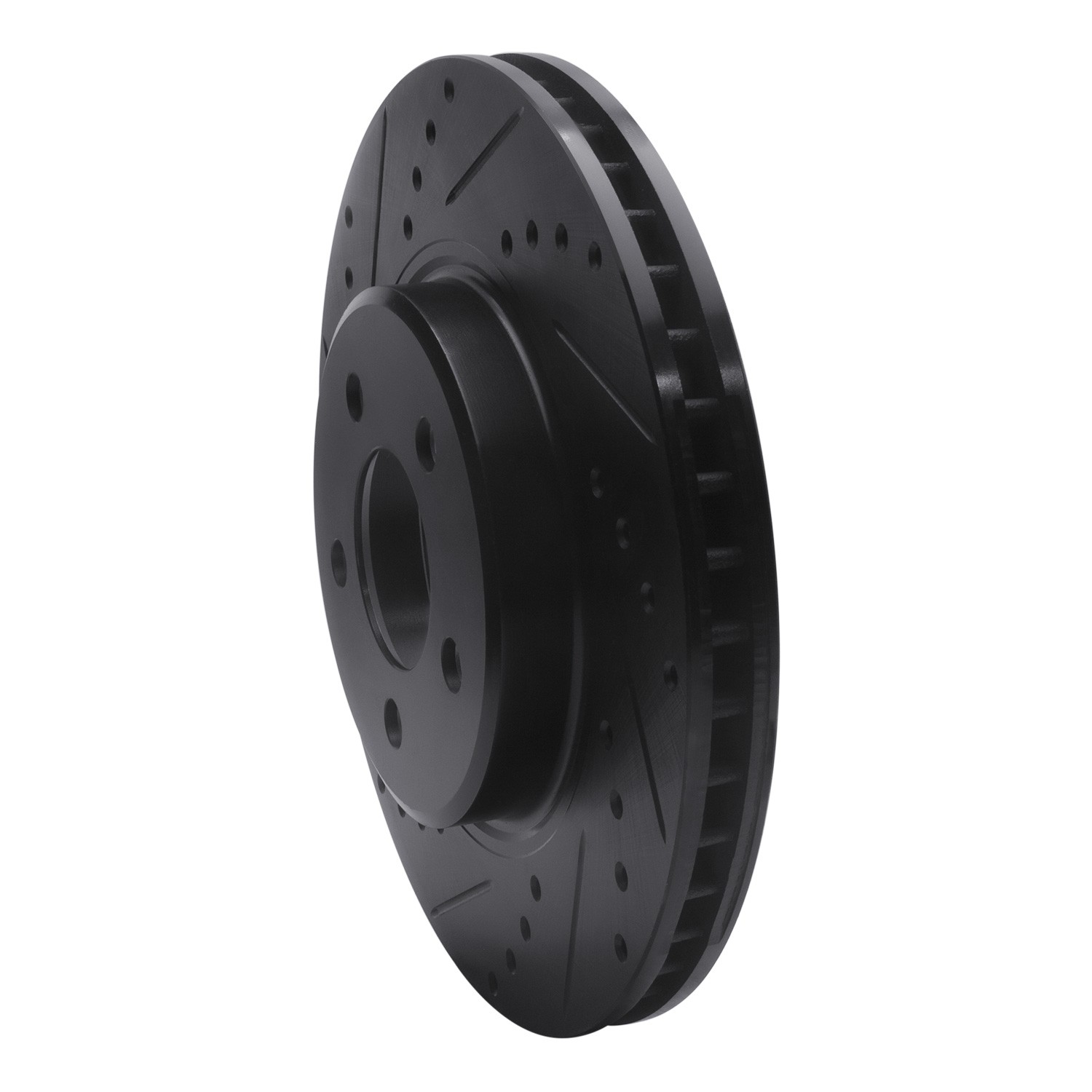 DYN 633-39015L DFC Brake Rotor - Drilled and Slotted - Black
