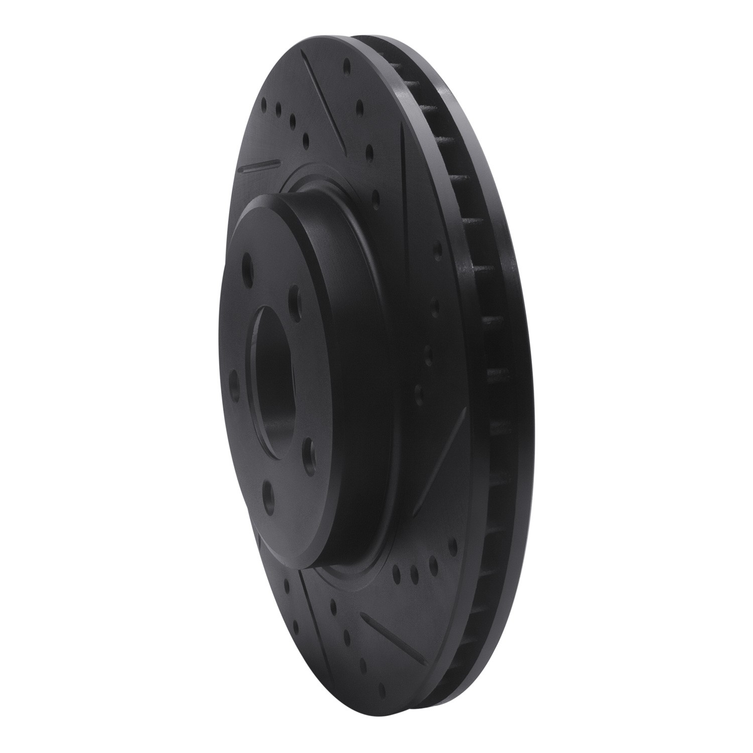 DYN 633-39015R DFC Brake Rotor - Drilled and Slotted - Black