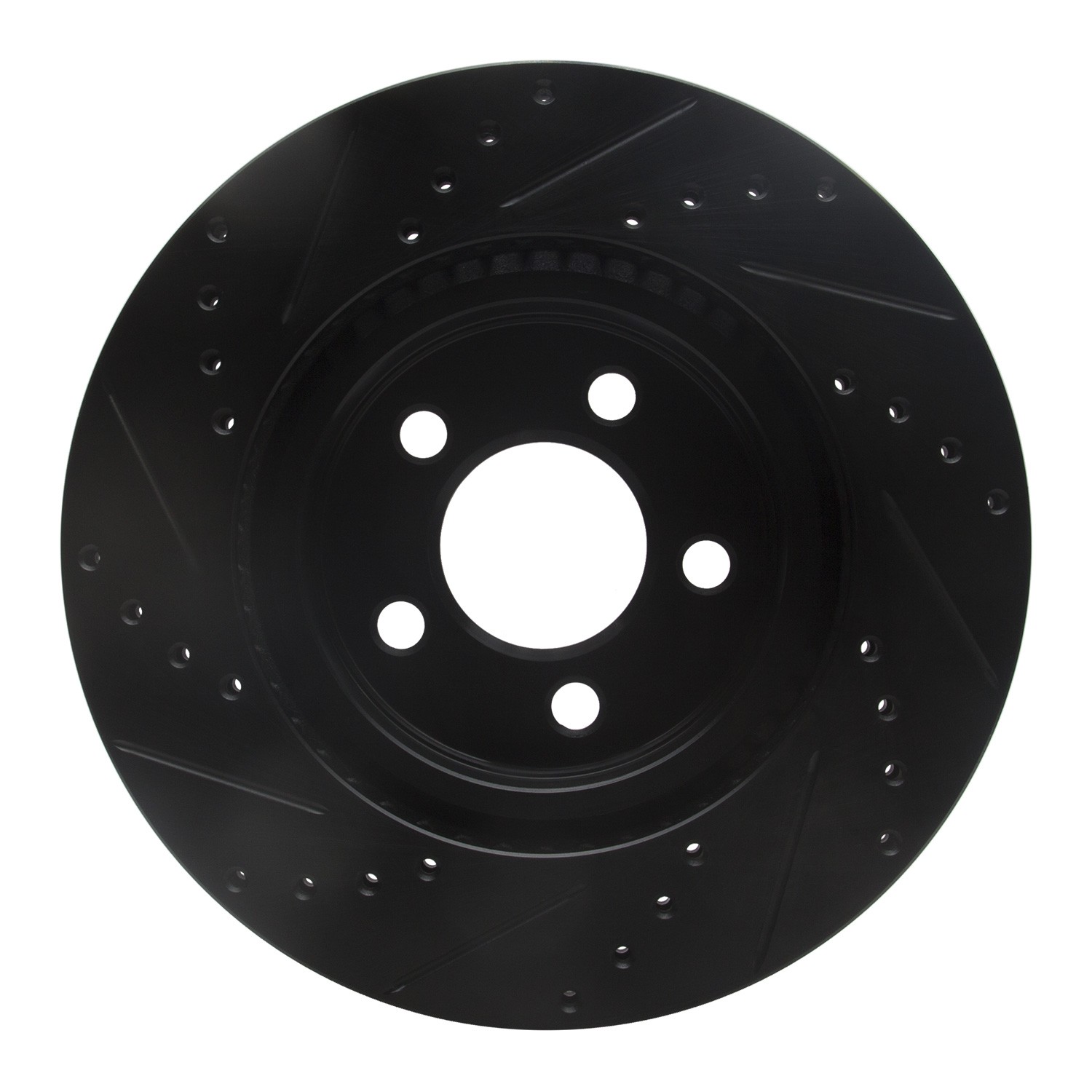 DYN 633-39015R DFC Brake Rotor - Drilled and Slotted - Black - Image 2