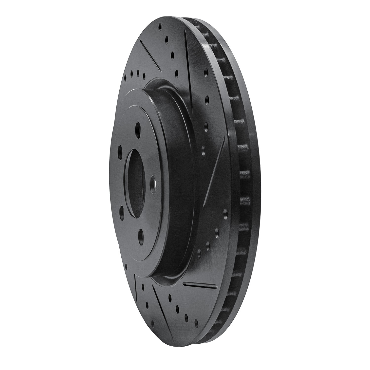DYN 633-39017R DFC Brake Rotor - Drilled and Slotted - Black