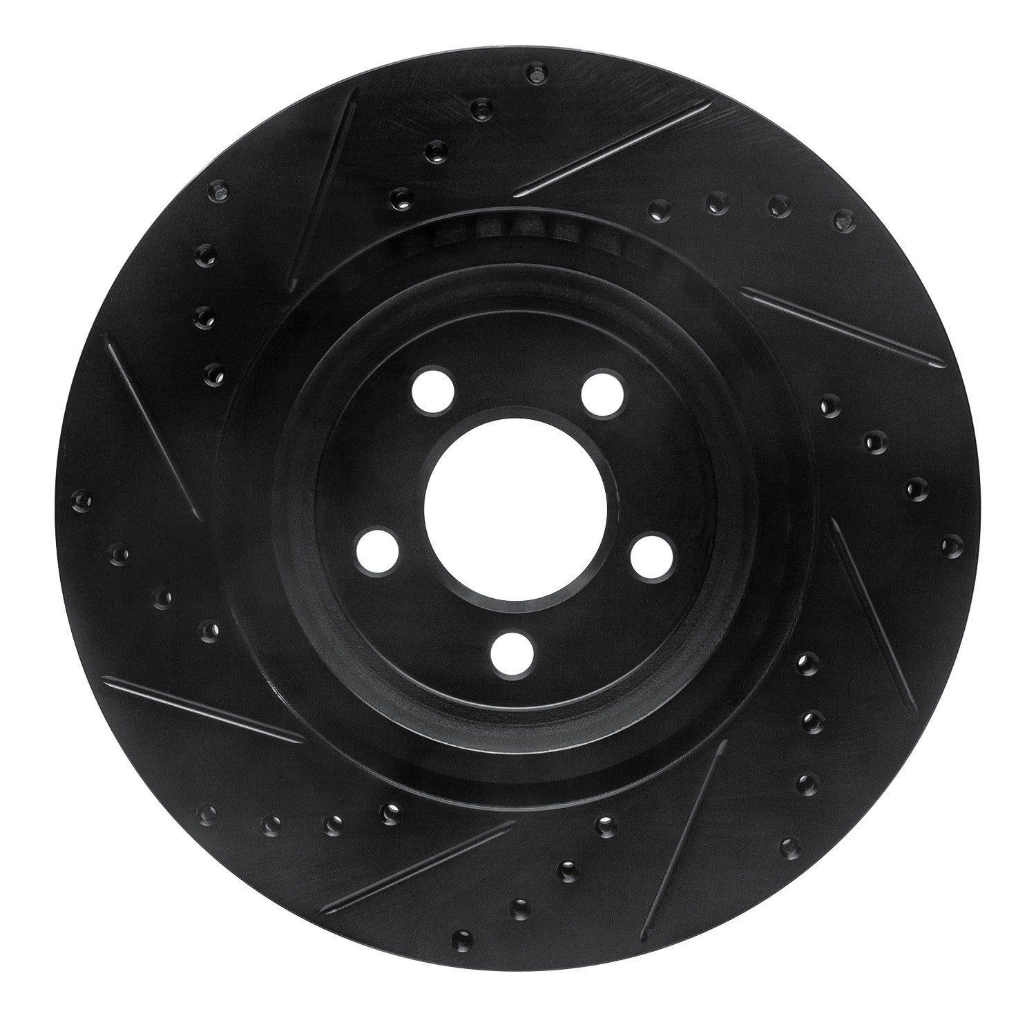 DYN 633-39017R DFC Brake Rotor - Drilled and Slotted - Black - Image 2