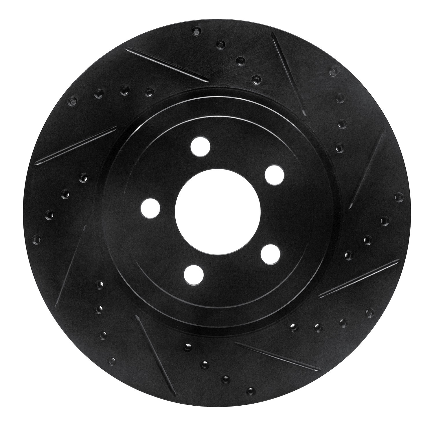 DYN 633-39017R DFC Brake Rotor - Drilled and Slotted - Black - Image 3