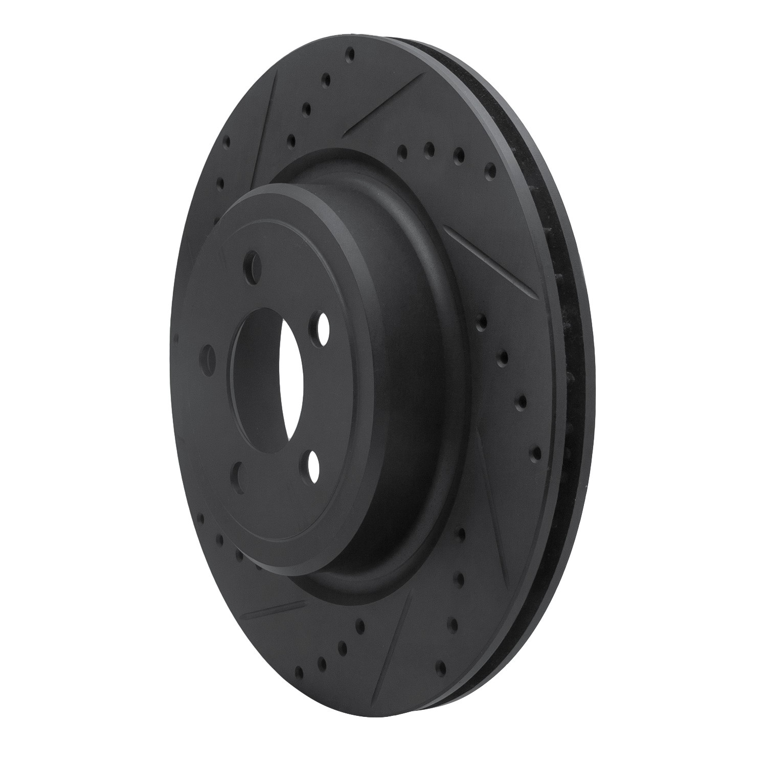 DYN 633-39021L DFC Brake Rotor - Drilled and Slotted - Black