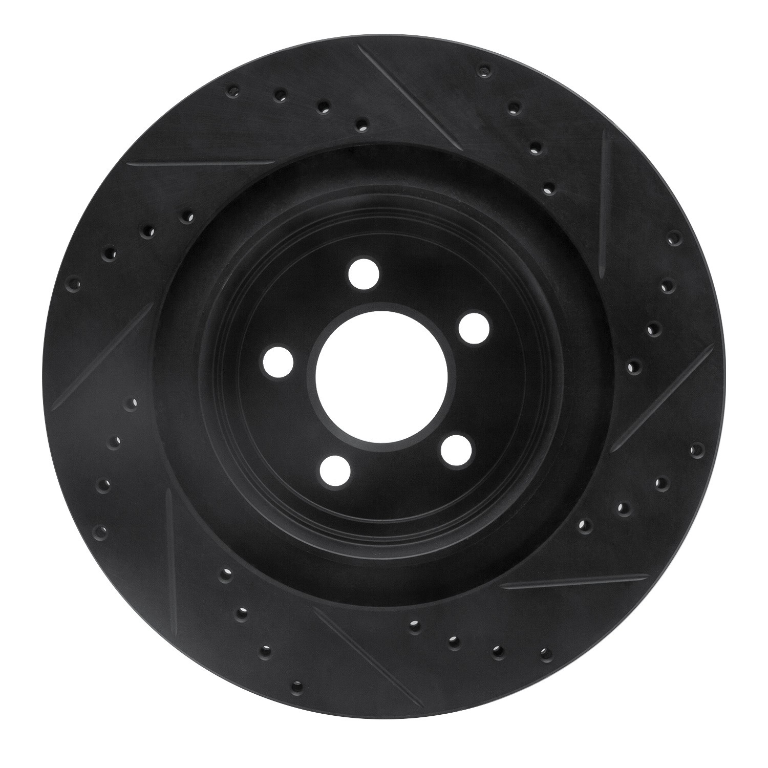 DYN 633-39021L DFC Brake Rotor - Drilled and Slotted - Black - Image 2