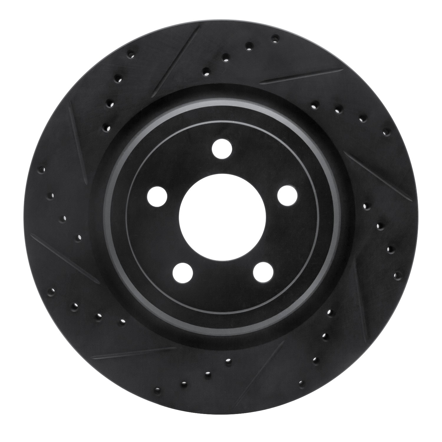 DYN 633-39021L DFC Brake Rotor - Drilled and Slotted - Black - Image 3