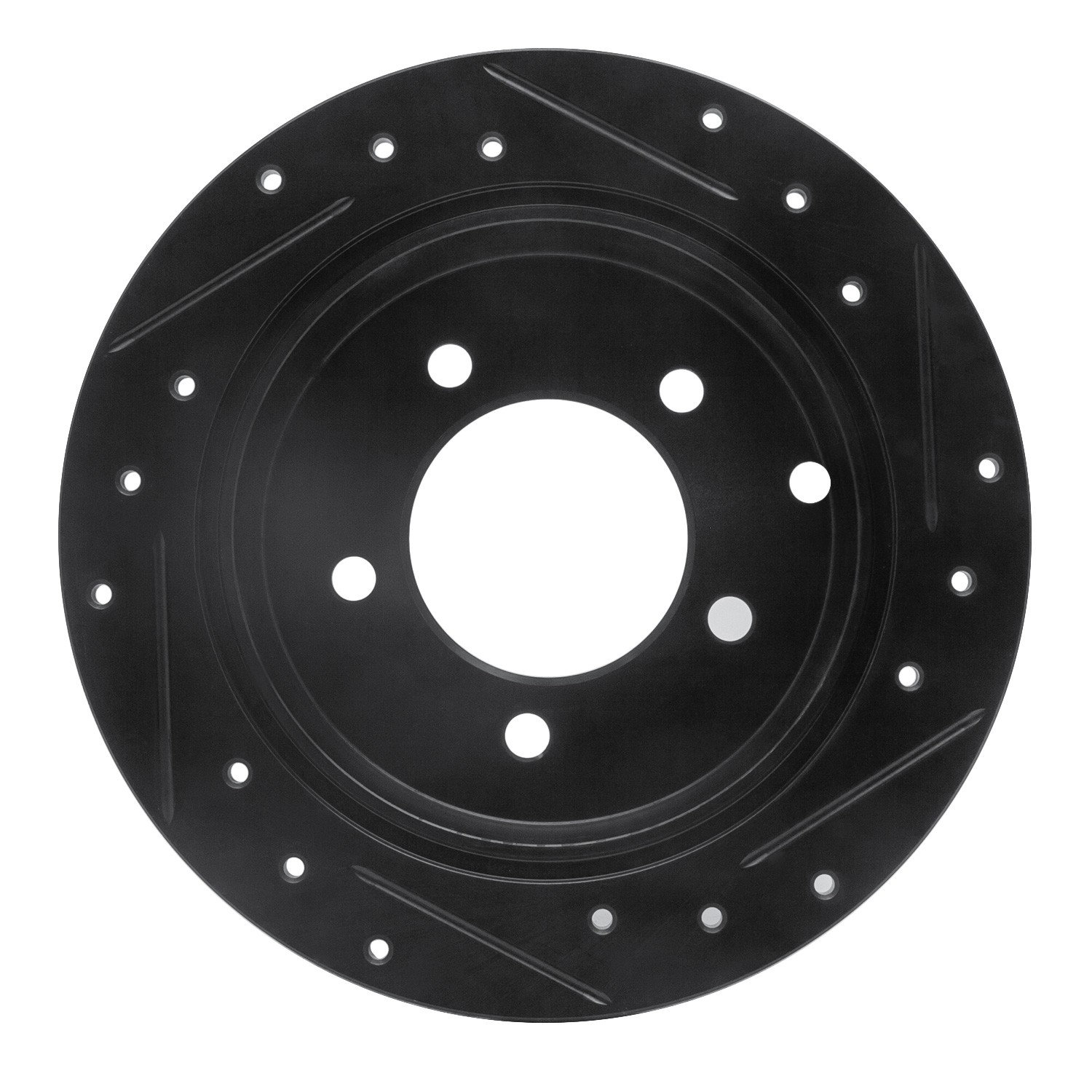 DYN 633-39022L DFC Brake Rotor - Drilled and Slotted - Black - Image 2