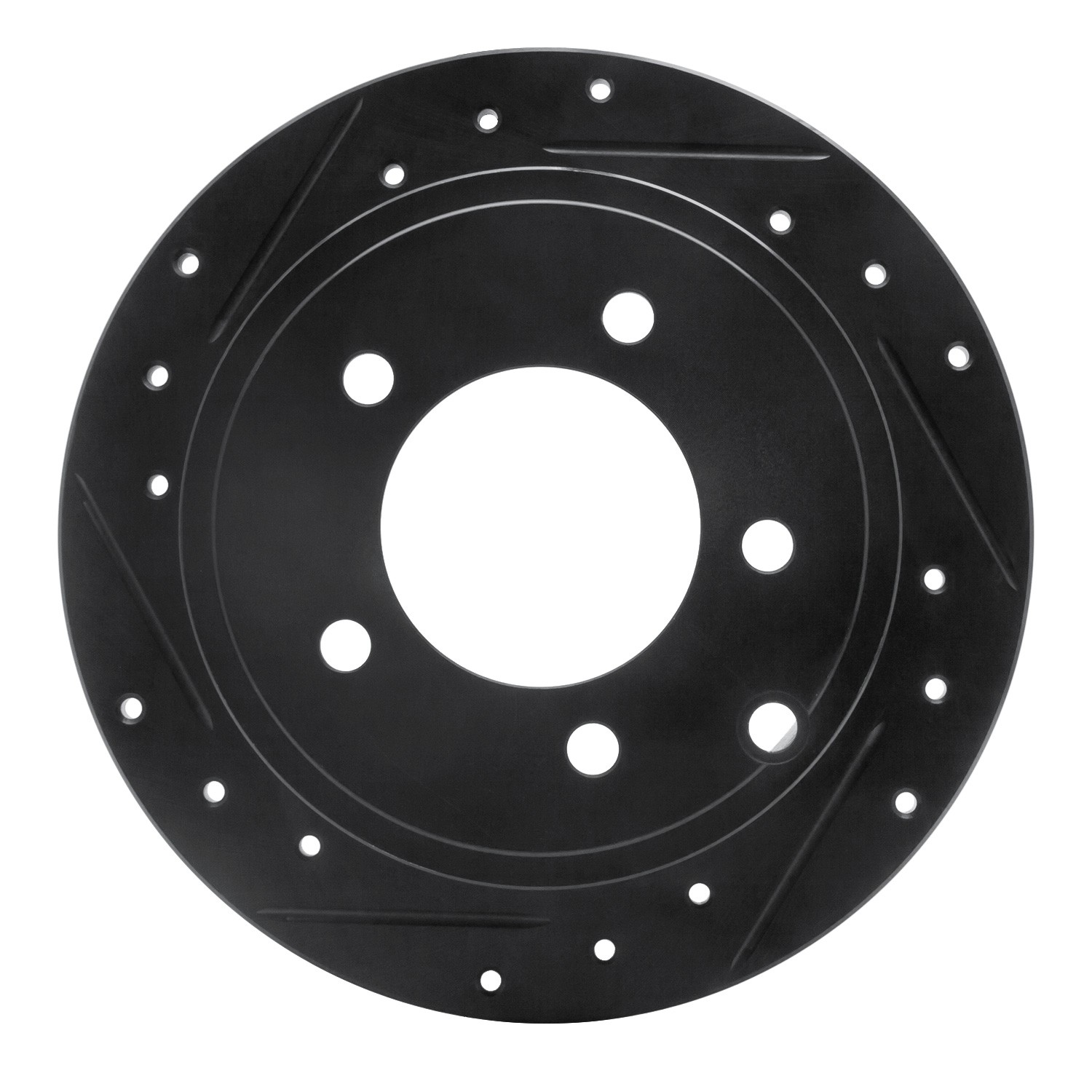 DYN 633-39022L DFC Brake Rotor - Drilled and Slotted - Black - Image 3