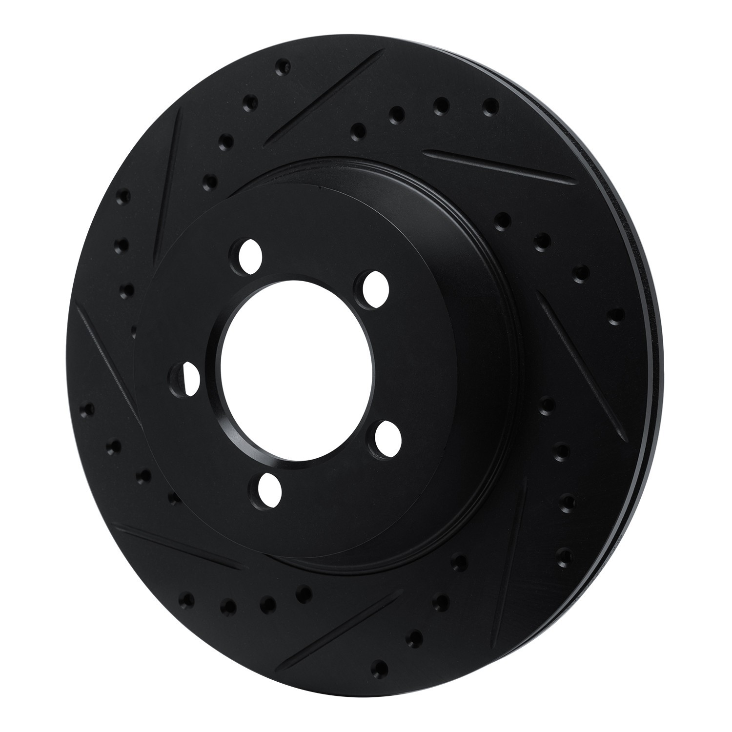 DYN 633-40002L DFC Brake Rotor - Drilled and Slotted - Black