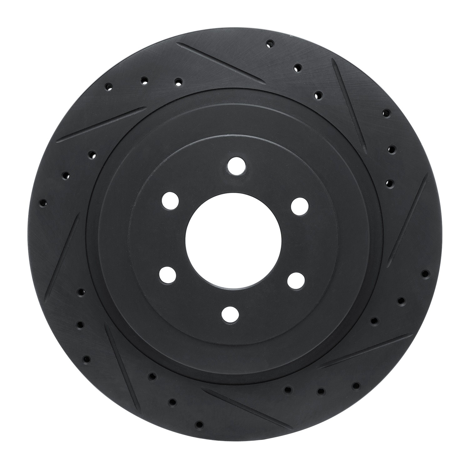 DYN 633-40014R DFC Brake Rotor - Drilled and Slotted - Black - Image 3
