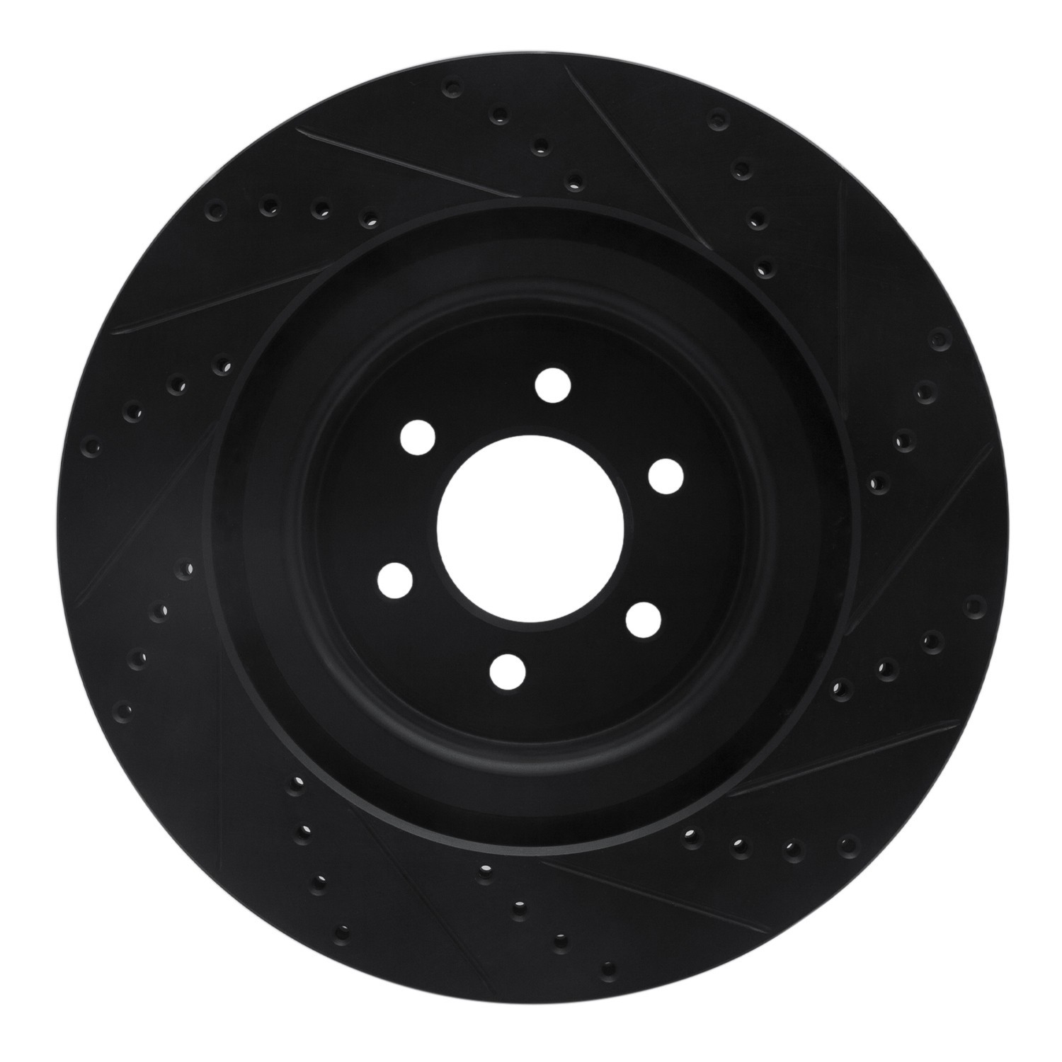 DYN 633-40022L DFC Brake Rotor - Drilled and Slotted - Black - Image 2