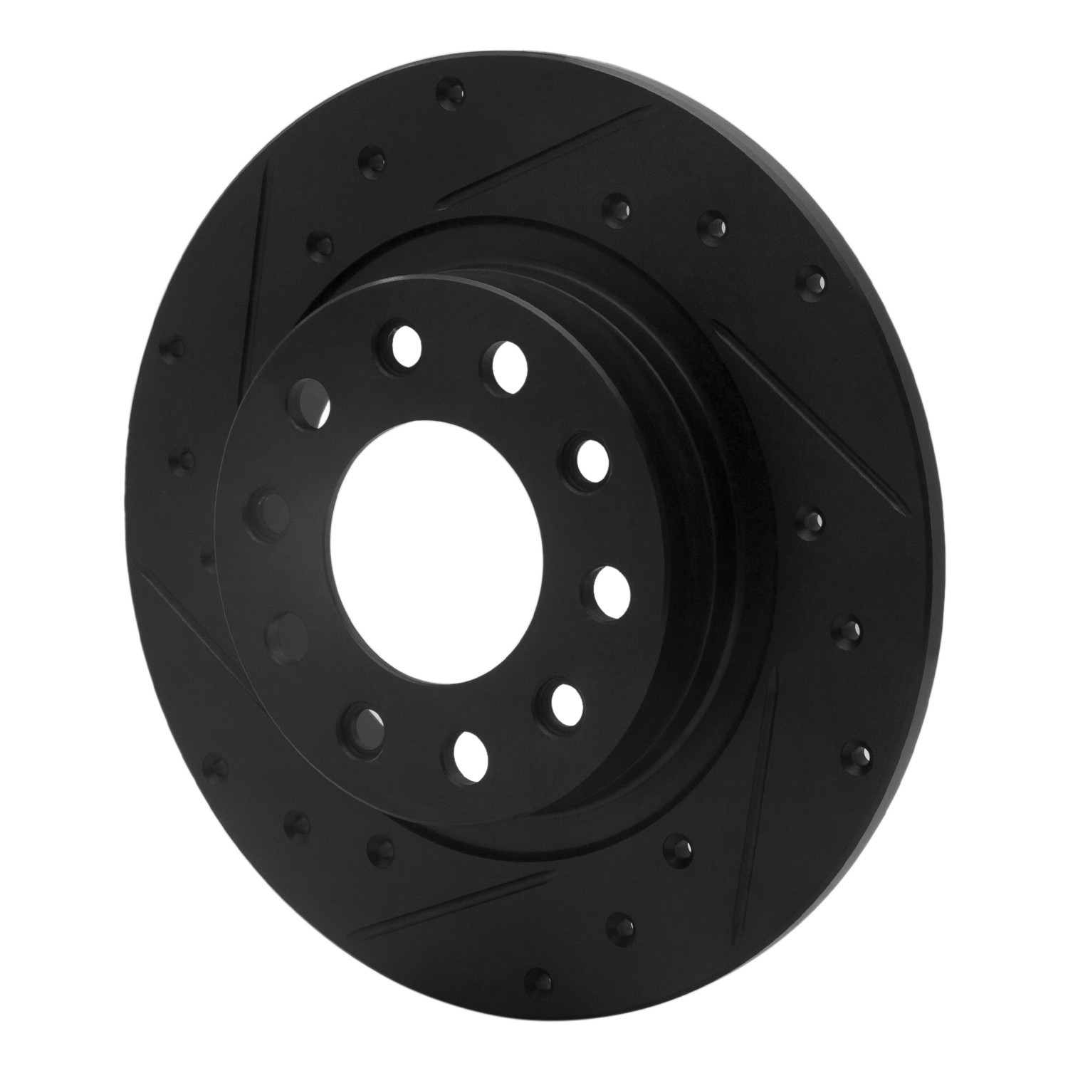 DYN 633-40030L DFC Brake Rotor - Drilled and Slotted - Black