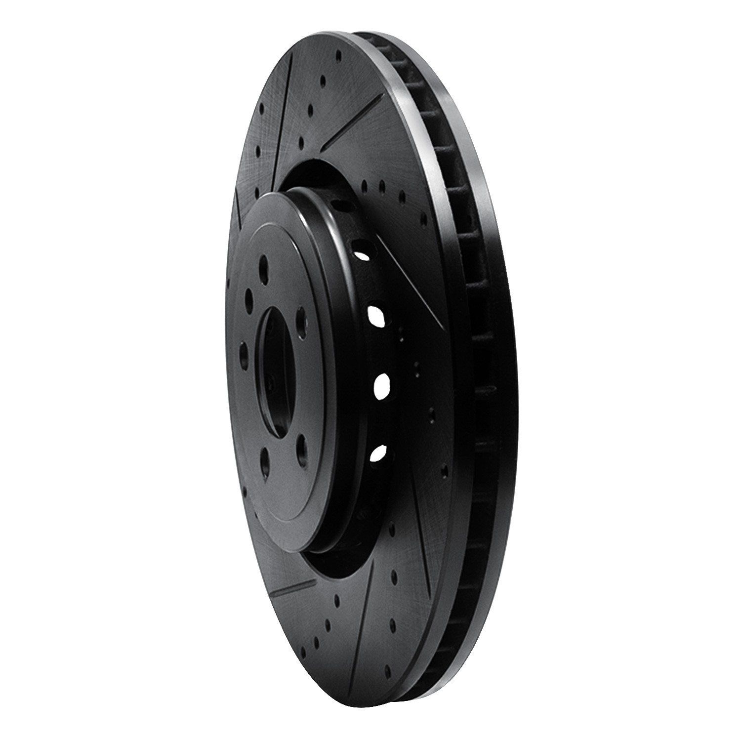 DYN 633-40035L DFC Brake Rotor - Drilled and Slotted - Black