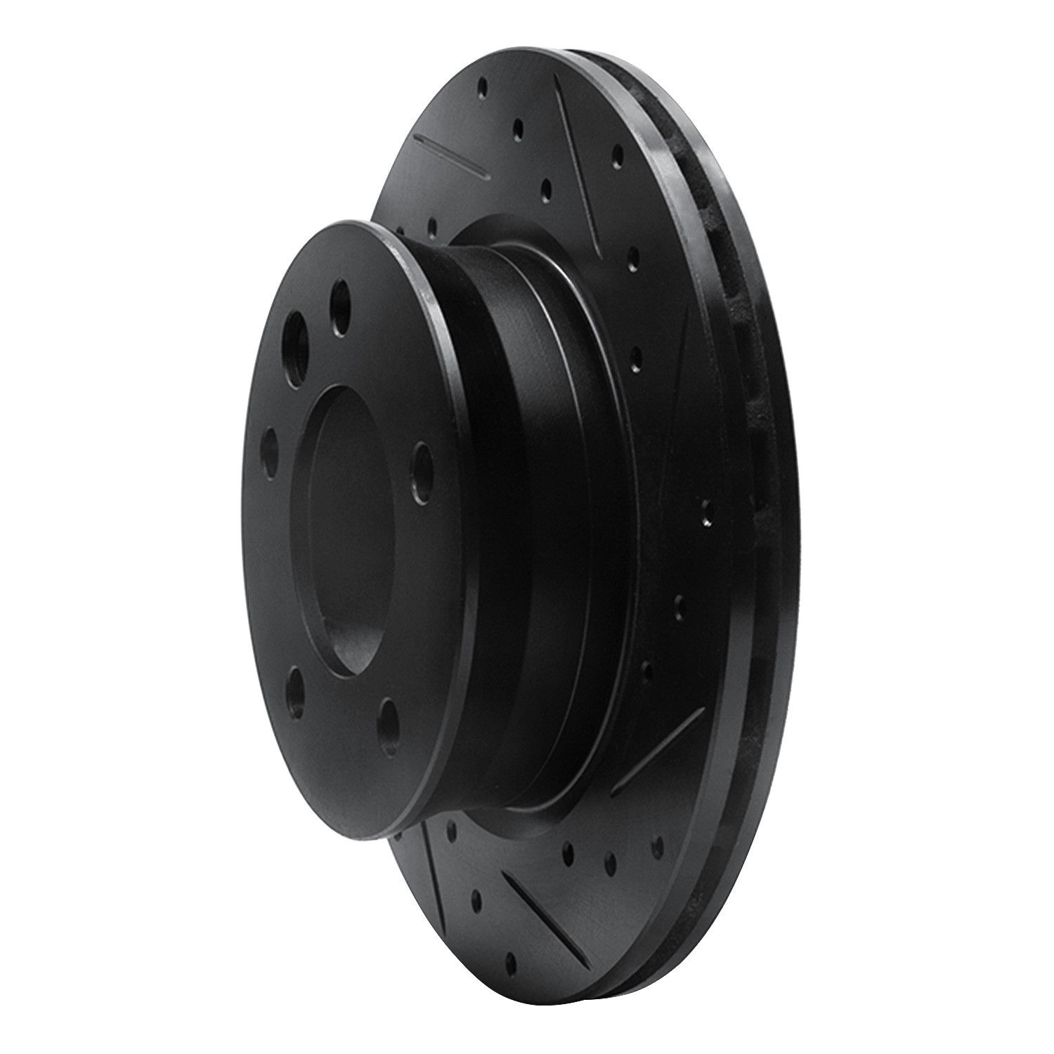 DYN 633-40042R DFC Brake Rotor - Drilled and Slotted - Black