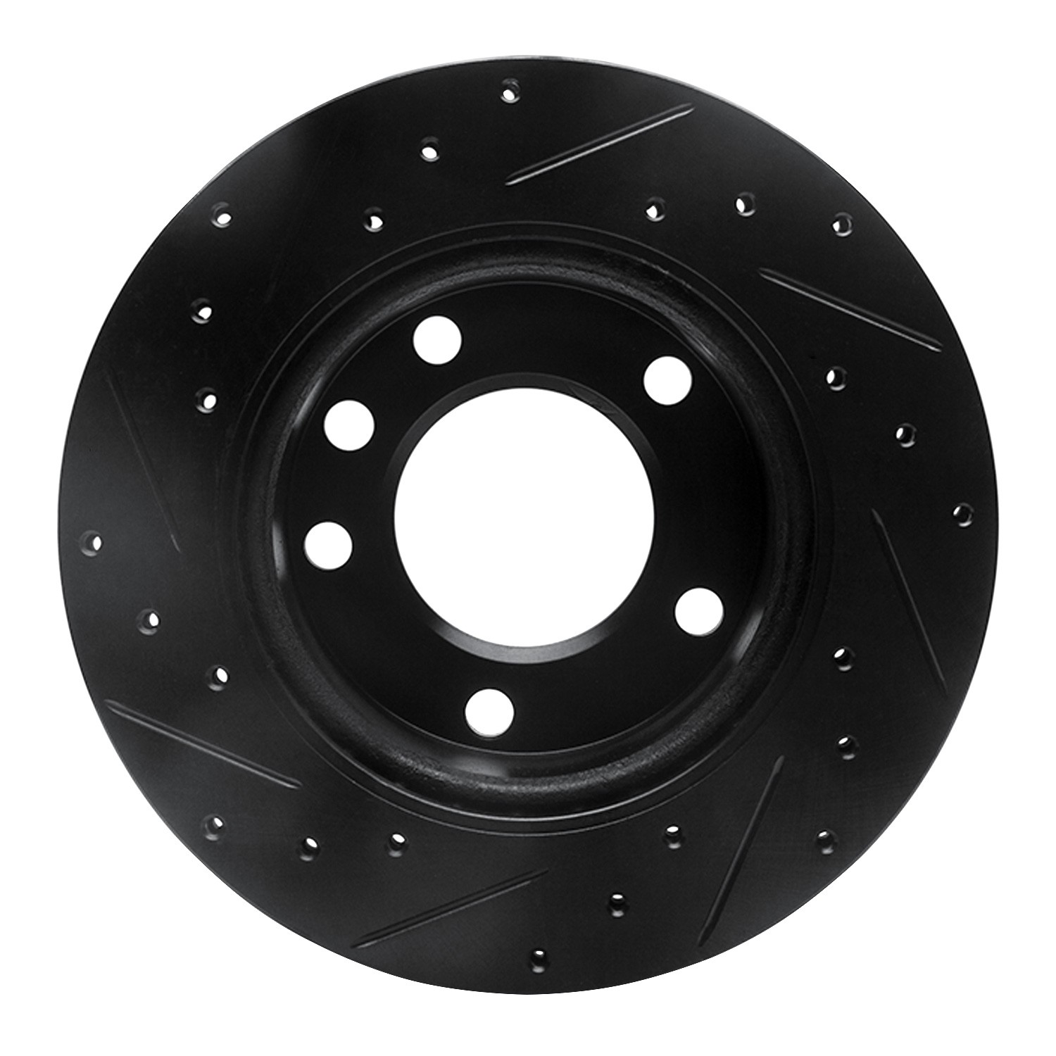 DYN 633-40042R DFC Brake Rotor - Drilled and Slotted - Black - Image 2