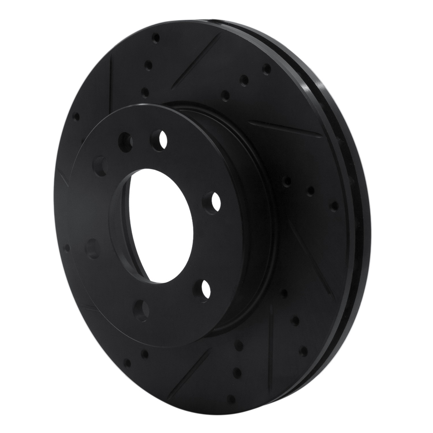 DYN 633-40043L DFC Brake Rotor - Drilled and Slotted - Black