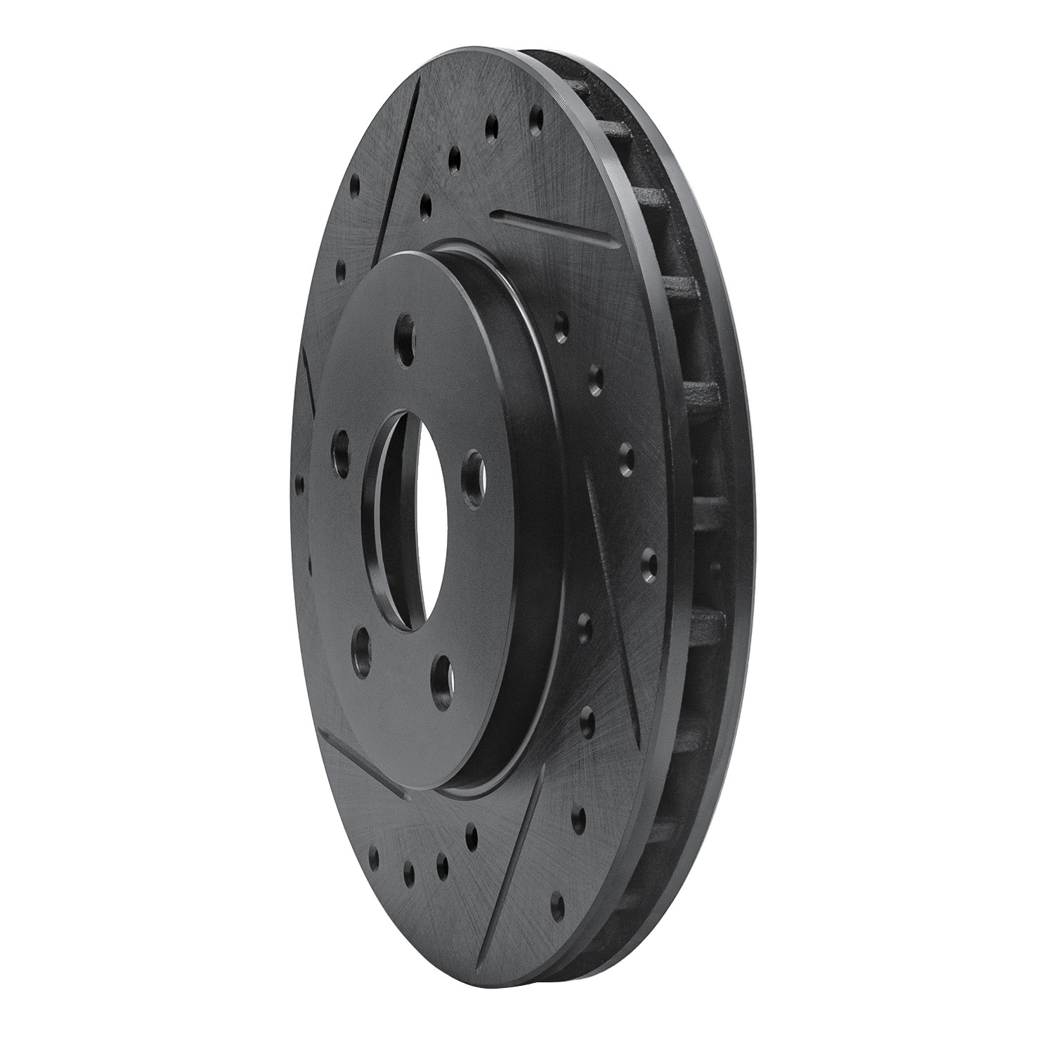 DYN 633-40046L DFC Brake Rotor - Drilled and Slotted - Black