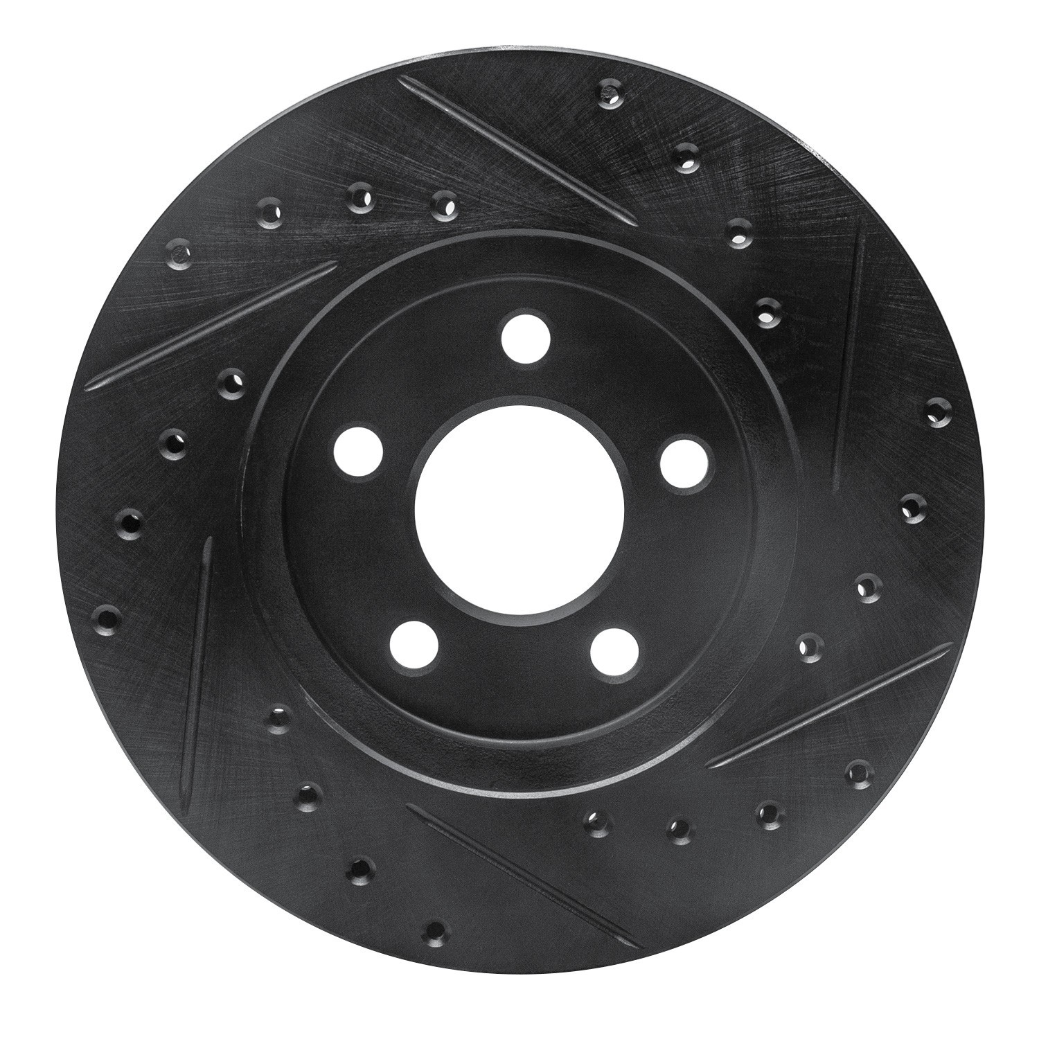 DYN 633-40046L DFC Brake Rotor - Drilled and Slotted - Black - Image 2