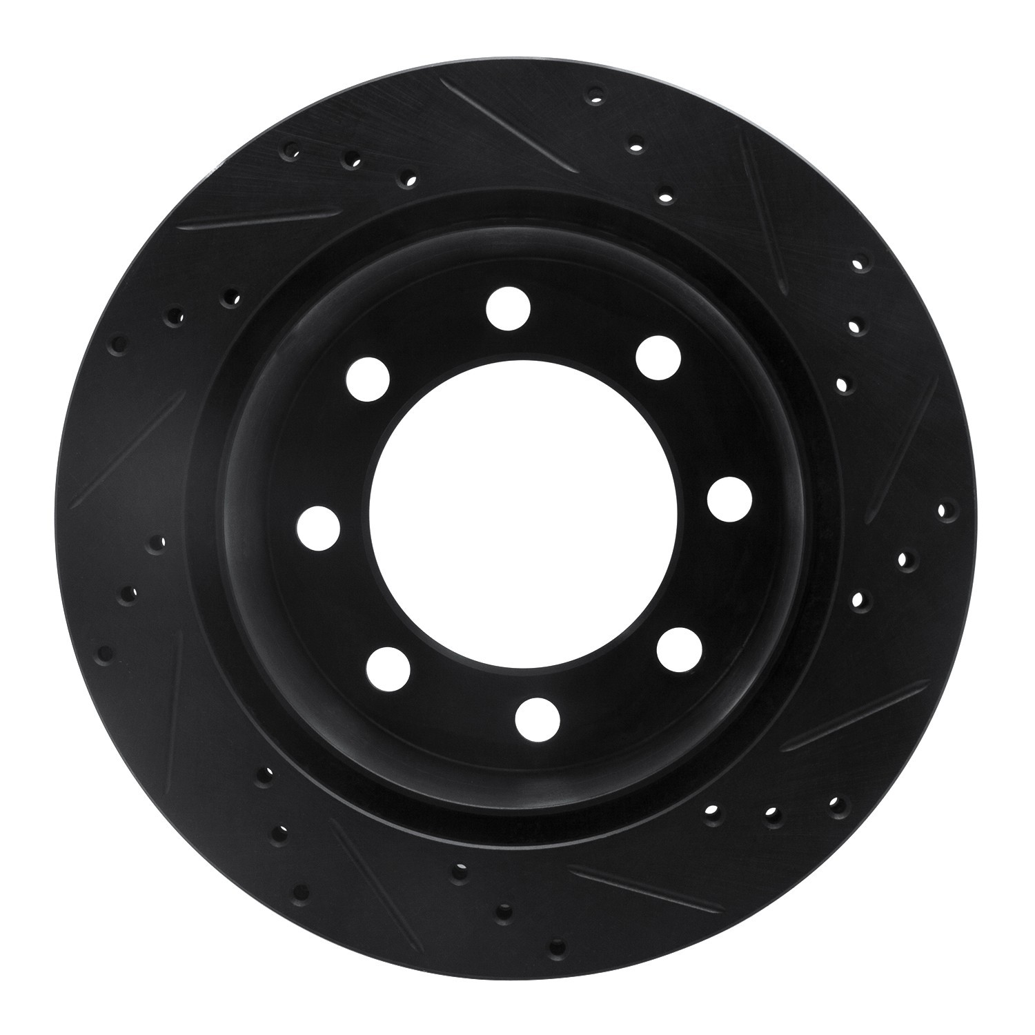 DYN 633-40093L DFC Brake Rotor - Drilled and Slotted - Black - Image 2