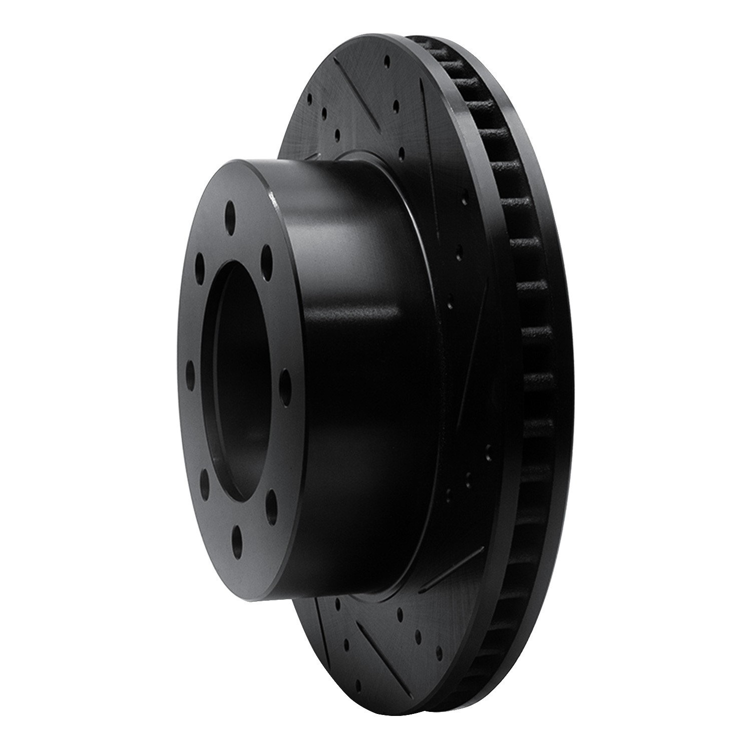 DYN 633-40102R DFC Brake Rotor - Drilled and Slotted - Black