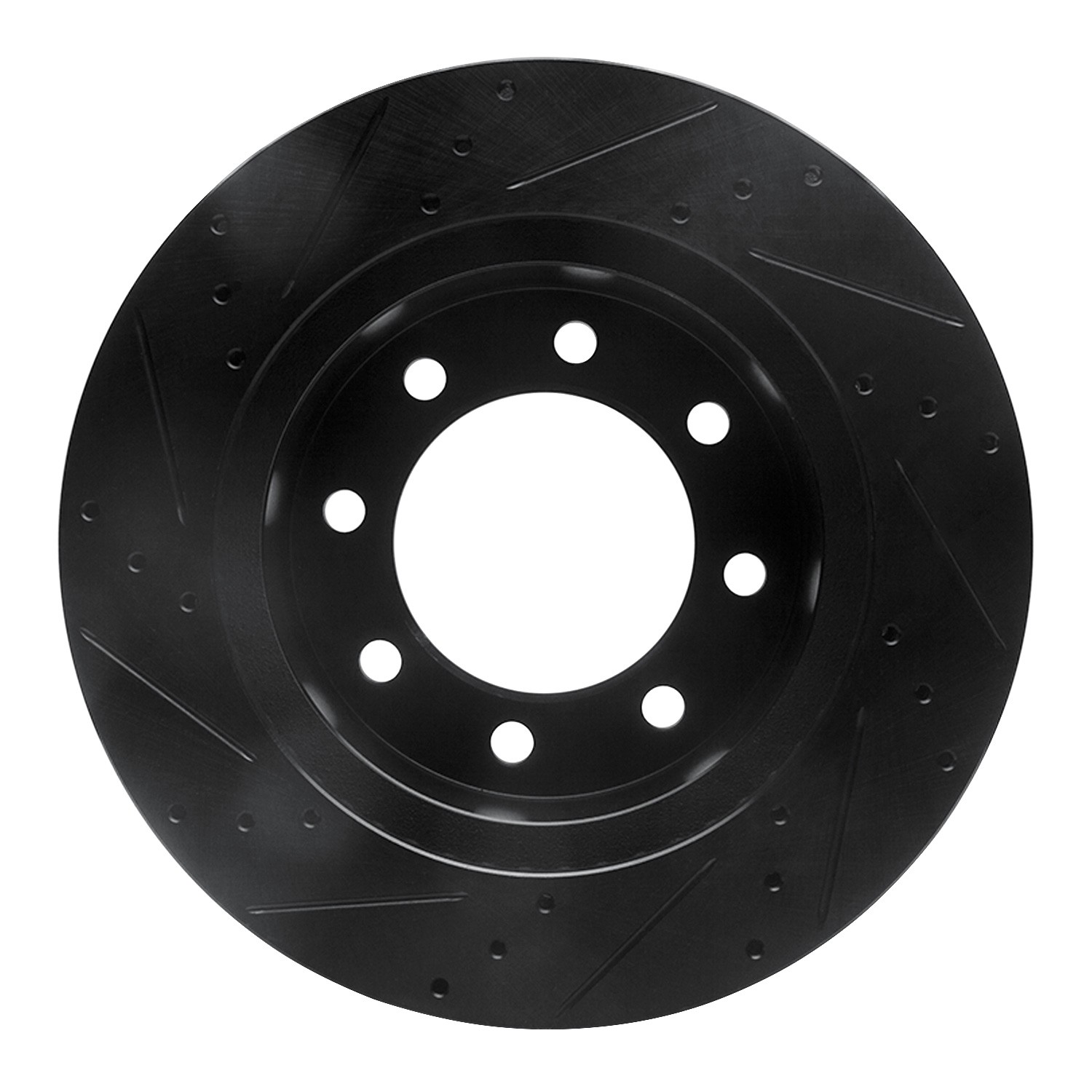 DYN 633-40102R DFC Brake Rotor - Drilled and Slotted - Black - Image 2