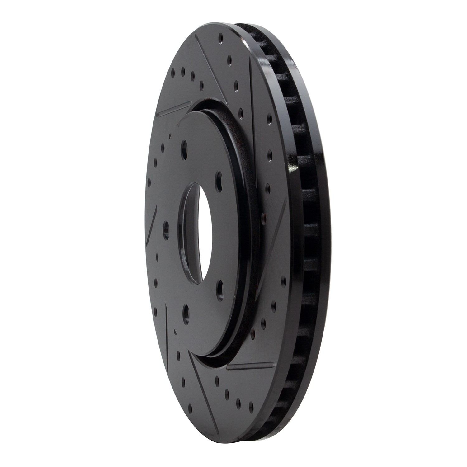 DYN 633-40107R DFC Brake Rotor - Drilled and Slotted - Black