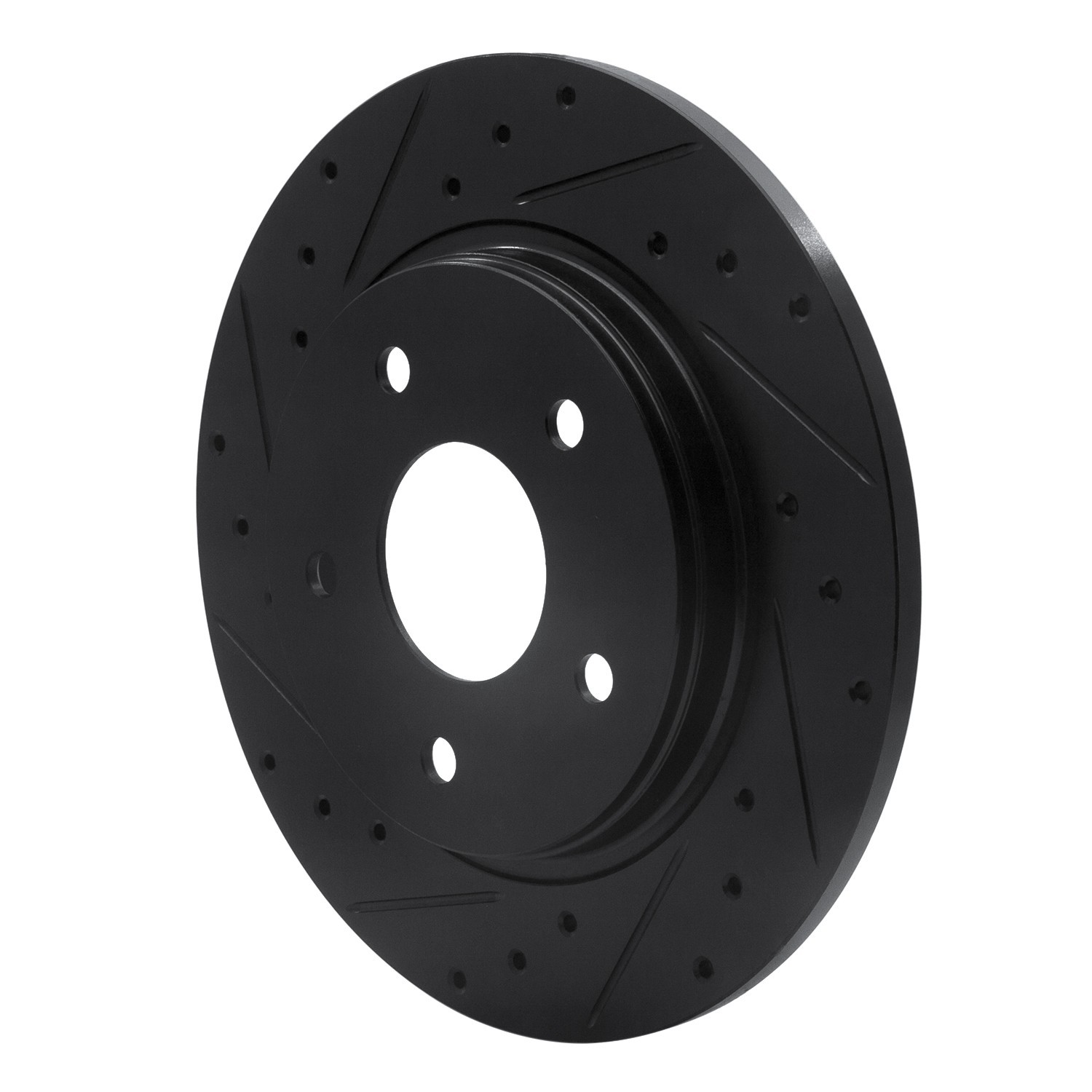 DYN 633-40109L DFC Brake Rotor - Drilled and Slotted - Black