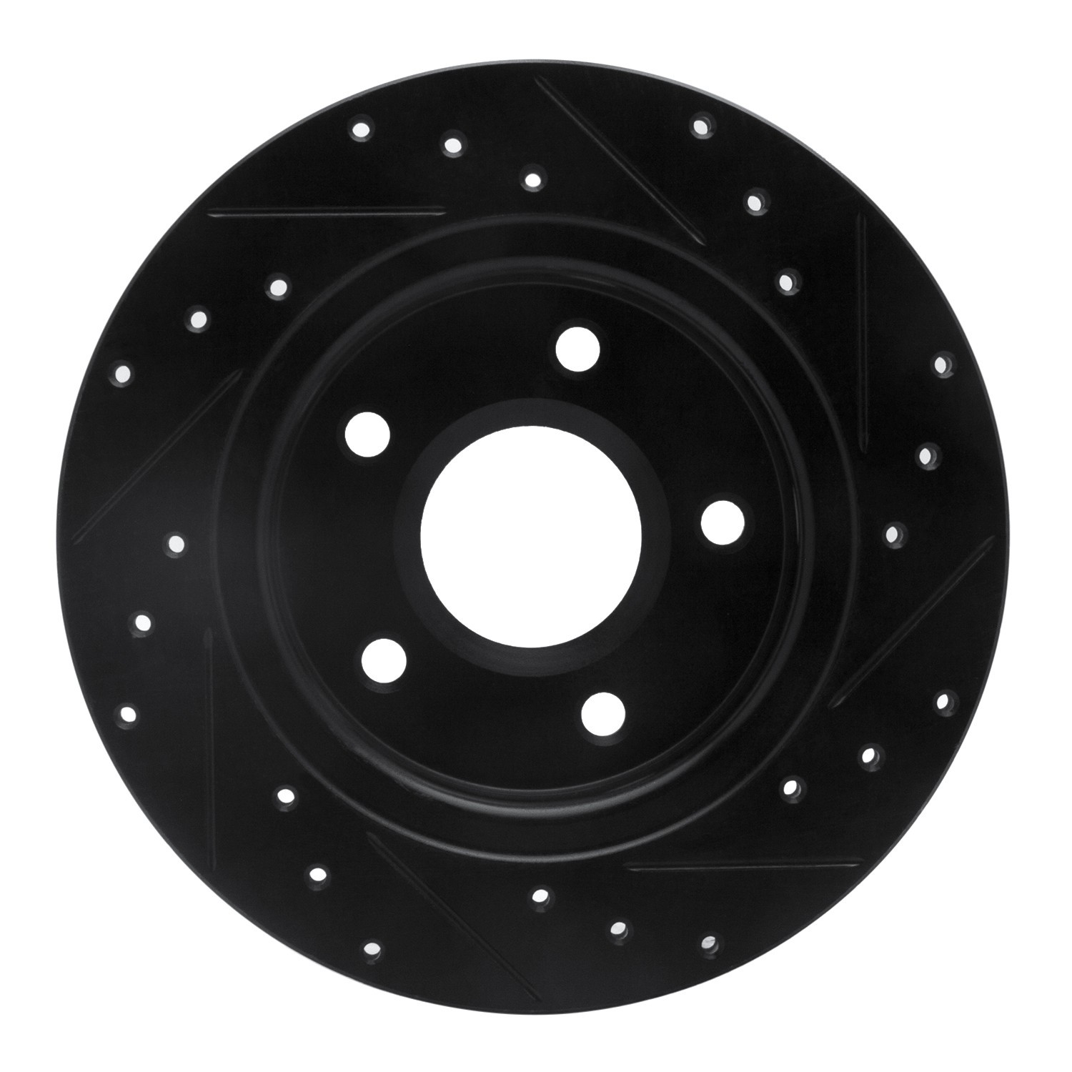 DYN 633-40109L DFC Brake Rotor - Drilled and Slotted - Black - Image 2