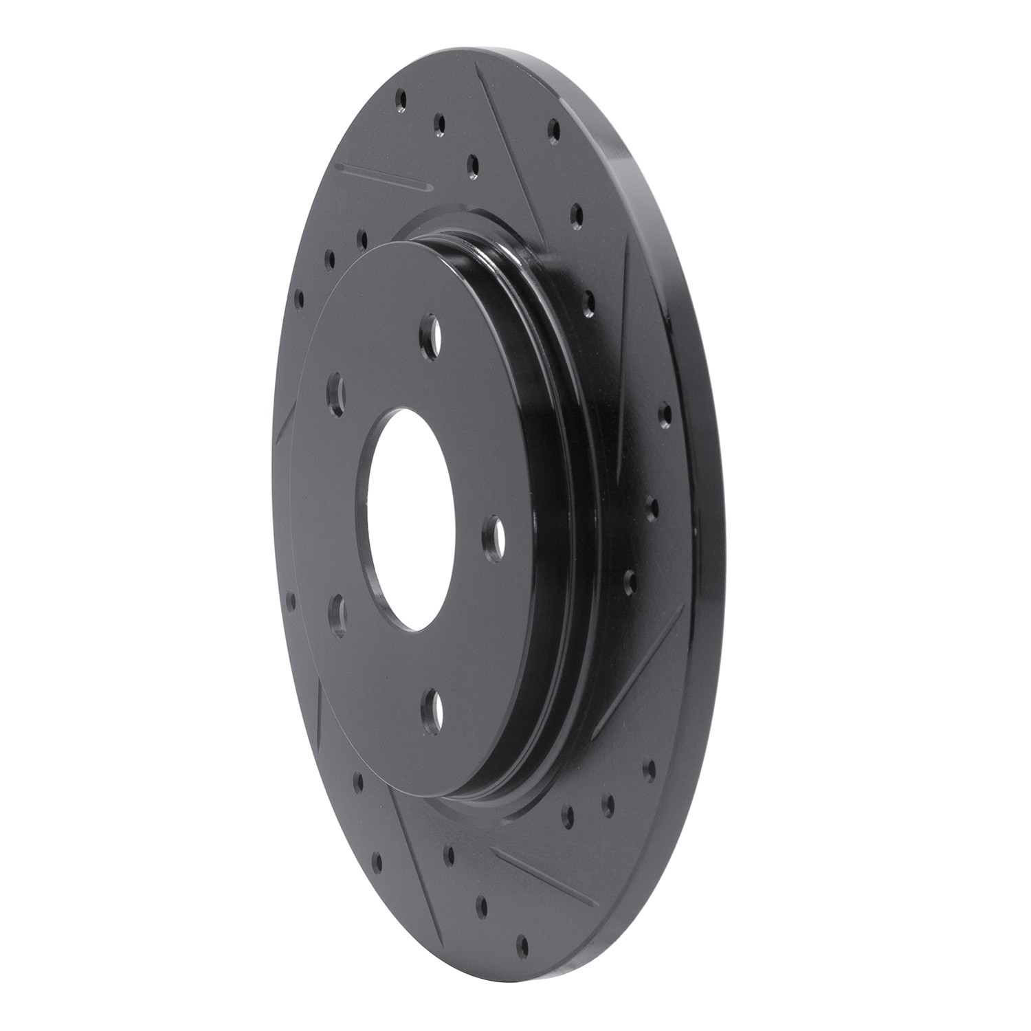 DYN 633-40109R DFC Brake Rotor - Drilled and Slotted - Black