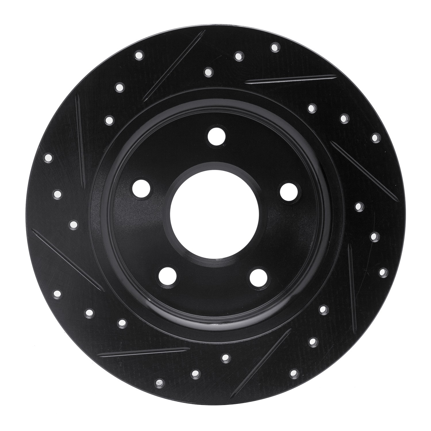 DYN 633-40109R DFC Brake Rotor - Drilled and Slotted - Black - Image 2