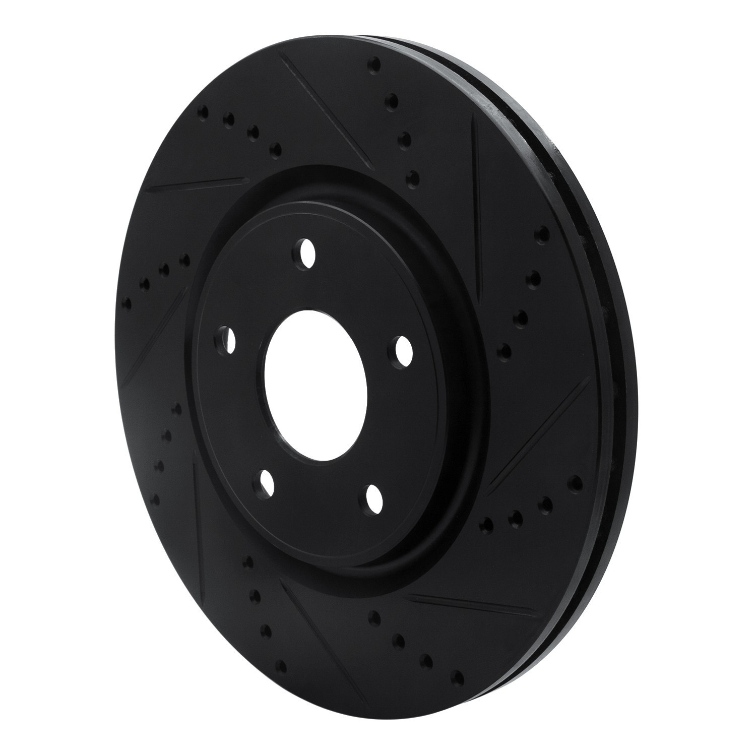 DYN 633-40112R DFC Brake Rotor - Drilled and Slotted - Black