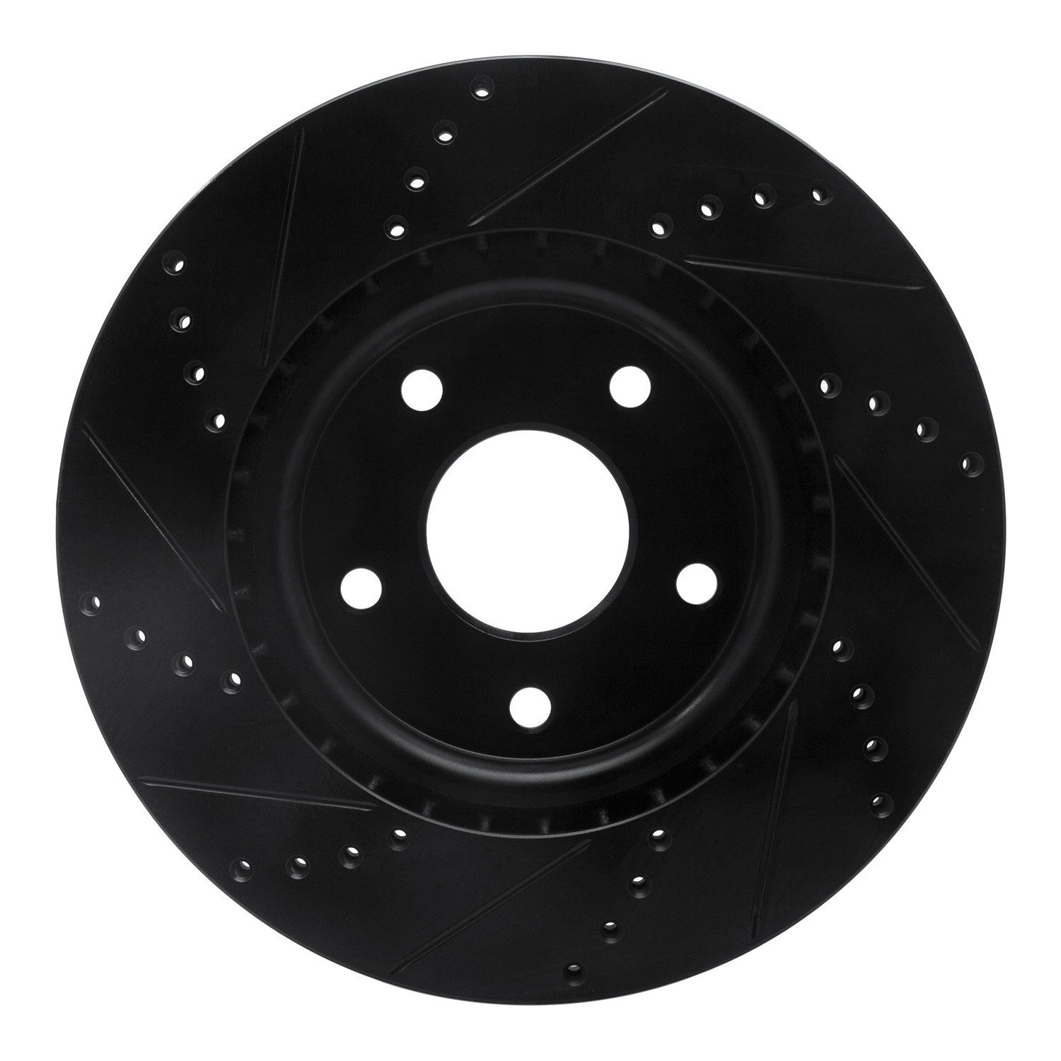 DYN 633-40112R DFC Brake Rotor - Drilled and Slotted - Black - Image 2