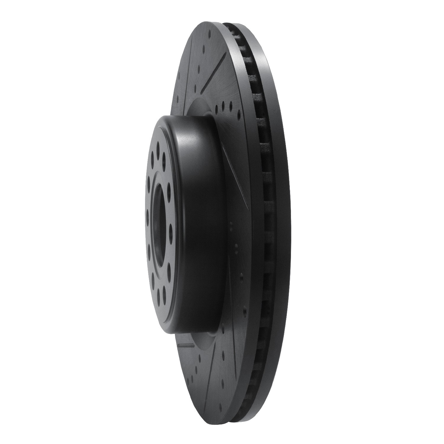 DYN 633-40120L DFC Brake Rotor - Drilled and Slotted - Black