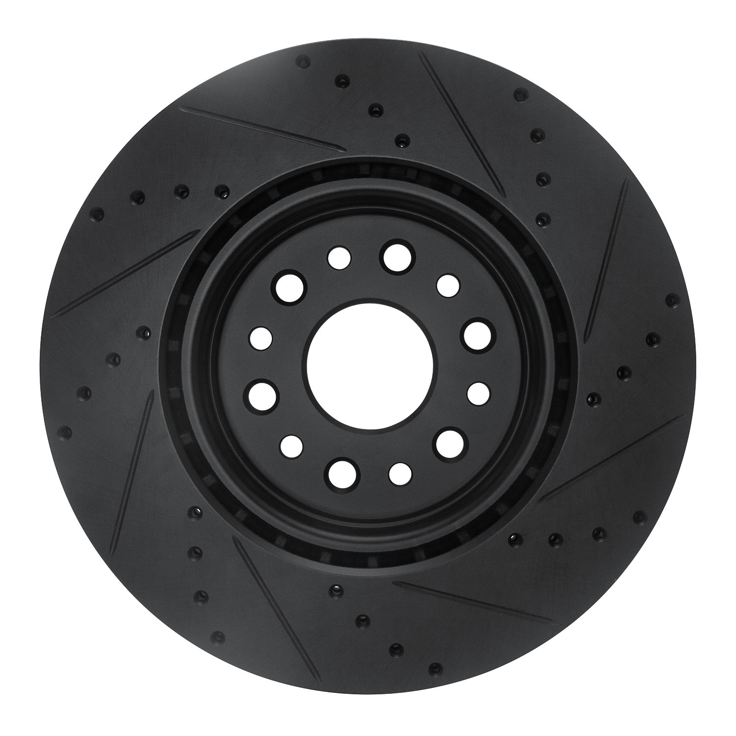 DYN 633-40120L DFC Brake Rotor - Drilled and Slotted - Black - Image 2
