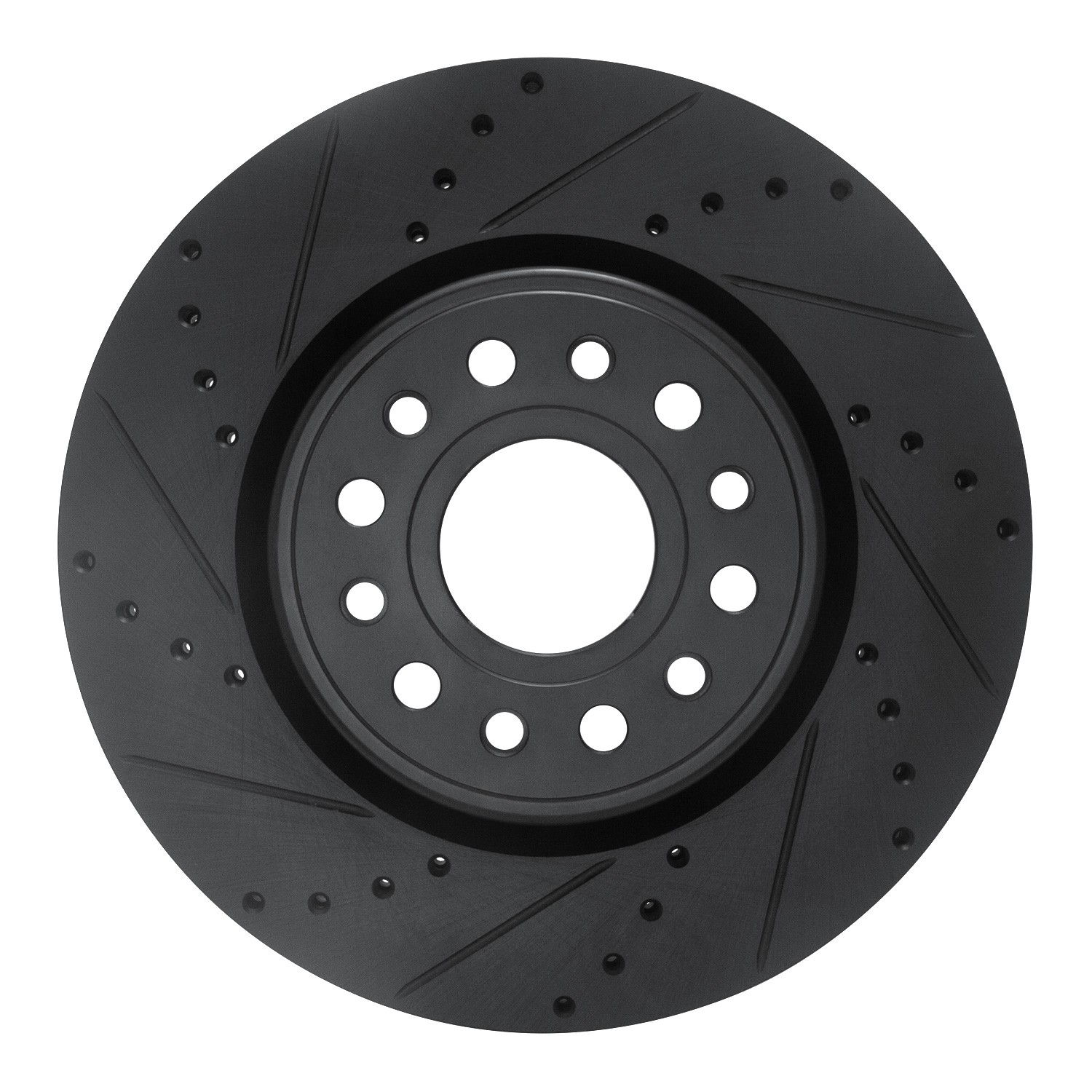 DYN 633-40120L DFC Brake Rotor - Drilled and Slotted - Black - Image 3