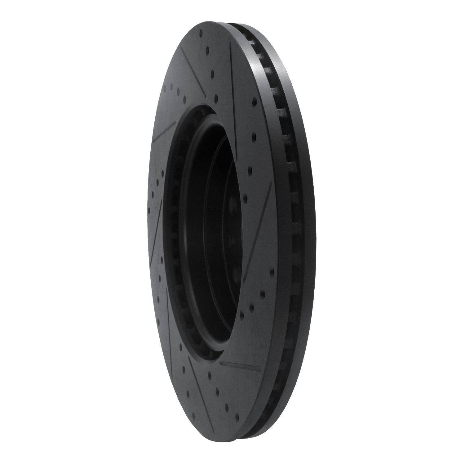 DYN 633-40120L DFC Brake Rotor - Drilled and Slotted - Black - Image 5