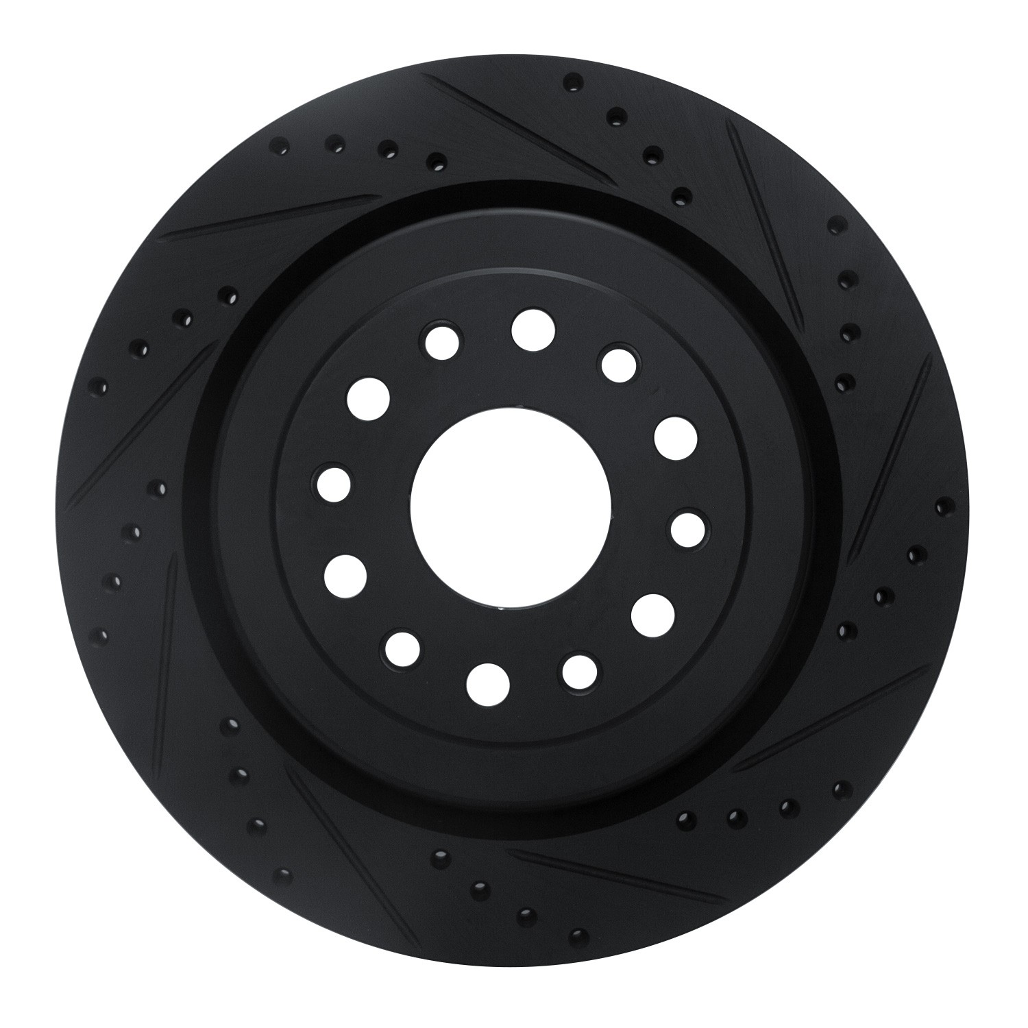 DYN 633-40121R DFC Brake Rotor - Drilled and Slotted - Black - Image 3