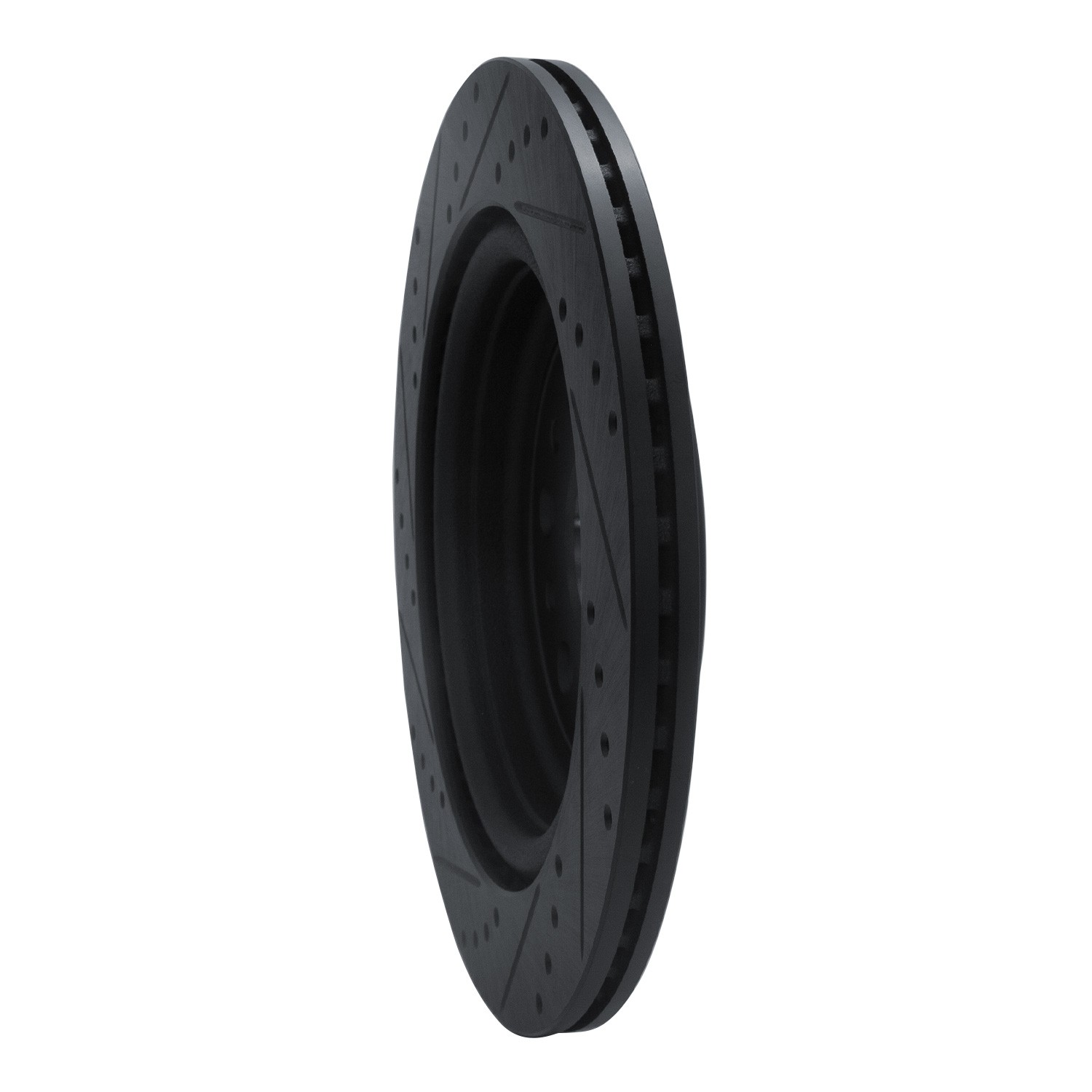 DYN 633-40121R DFC Brake Rotor - Drilled and Slotted - Black - Image 5
