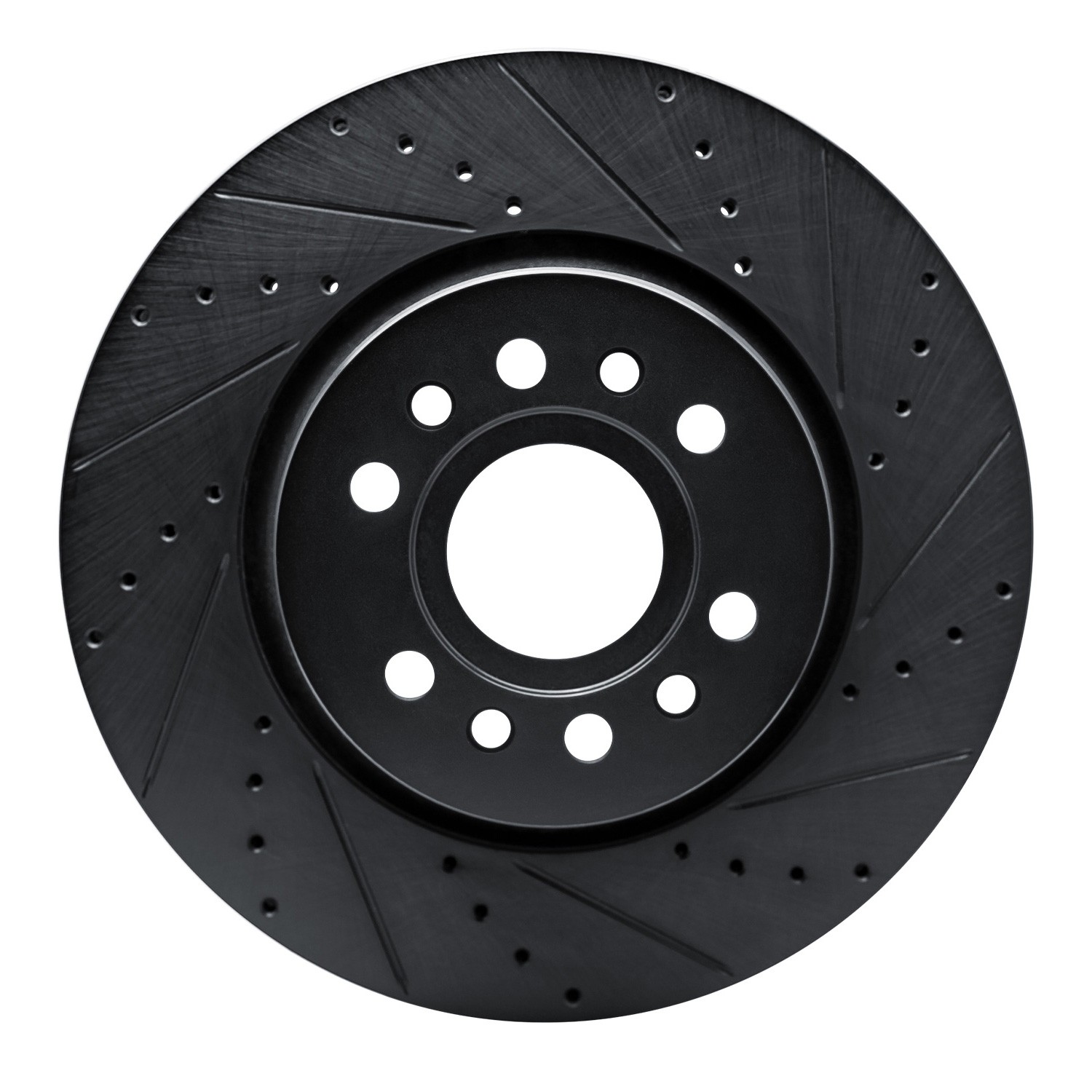 DYN 633-40125R DFC Brake Rotor - Drilled and Slotted - Black