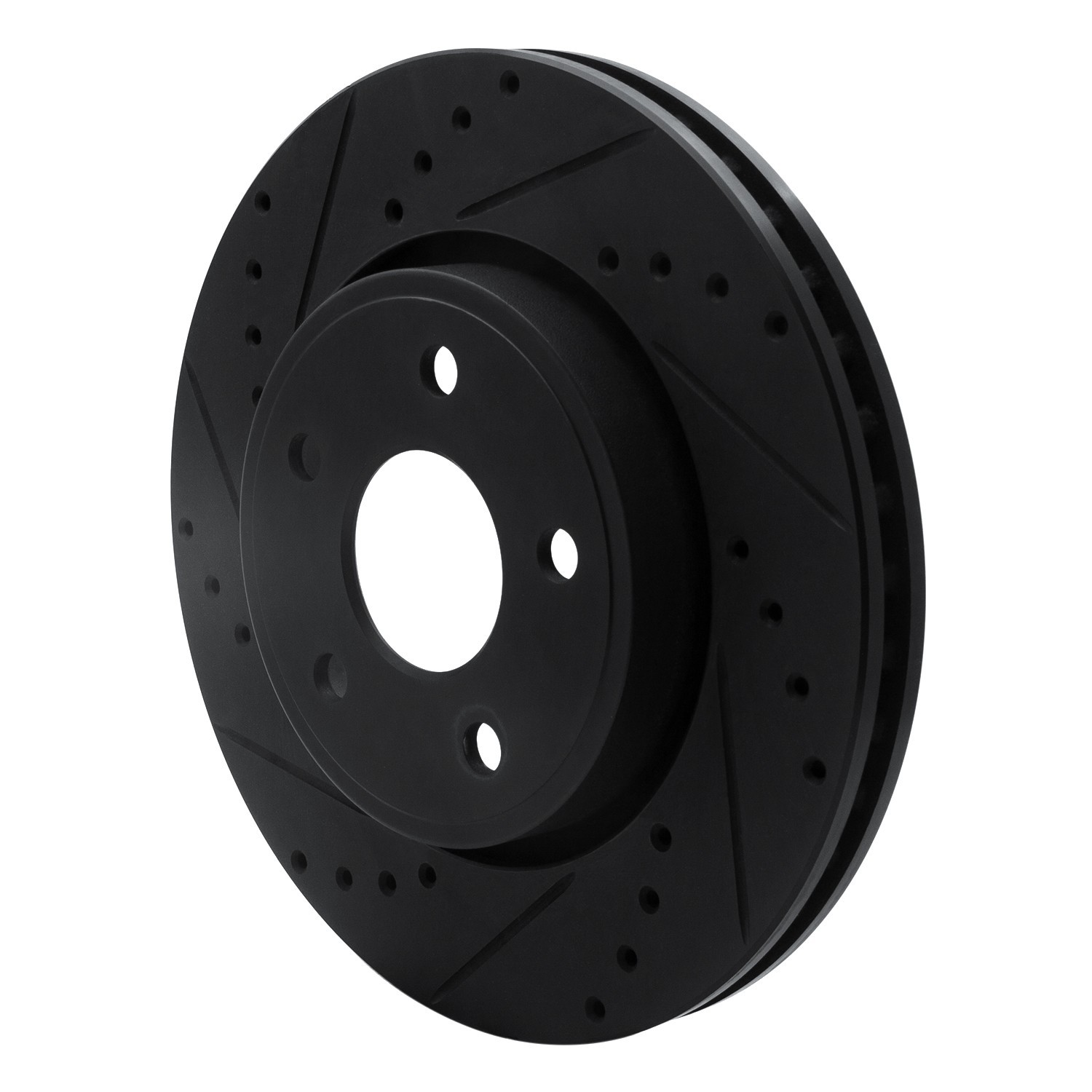 DYN 633-42000L DFC Brake Rotor - Drilled and Slotted - Black