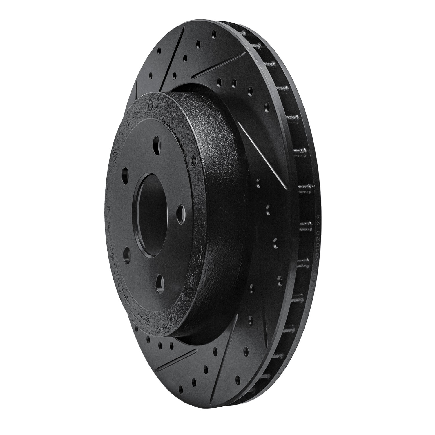 DYN 633-42003L DFC Brake Rotor - Drilled and Slotted - Black
