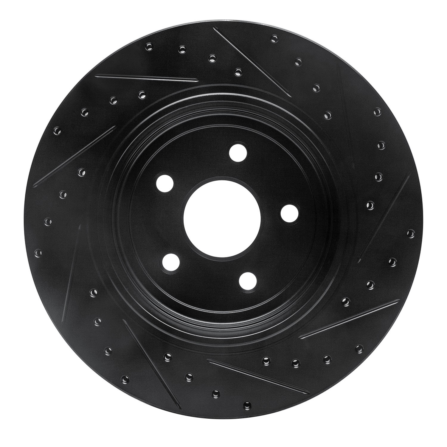 DYN 633-42003L DFC Brake Rotor - Drilled and Slotted - Black - Image 2