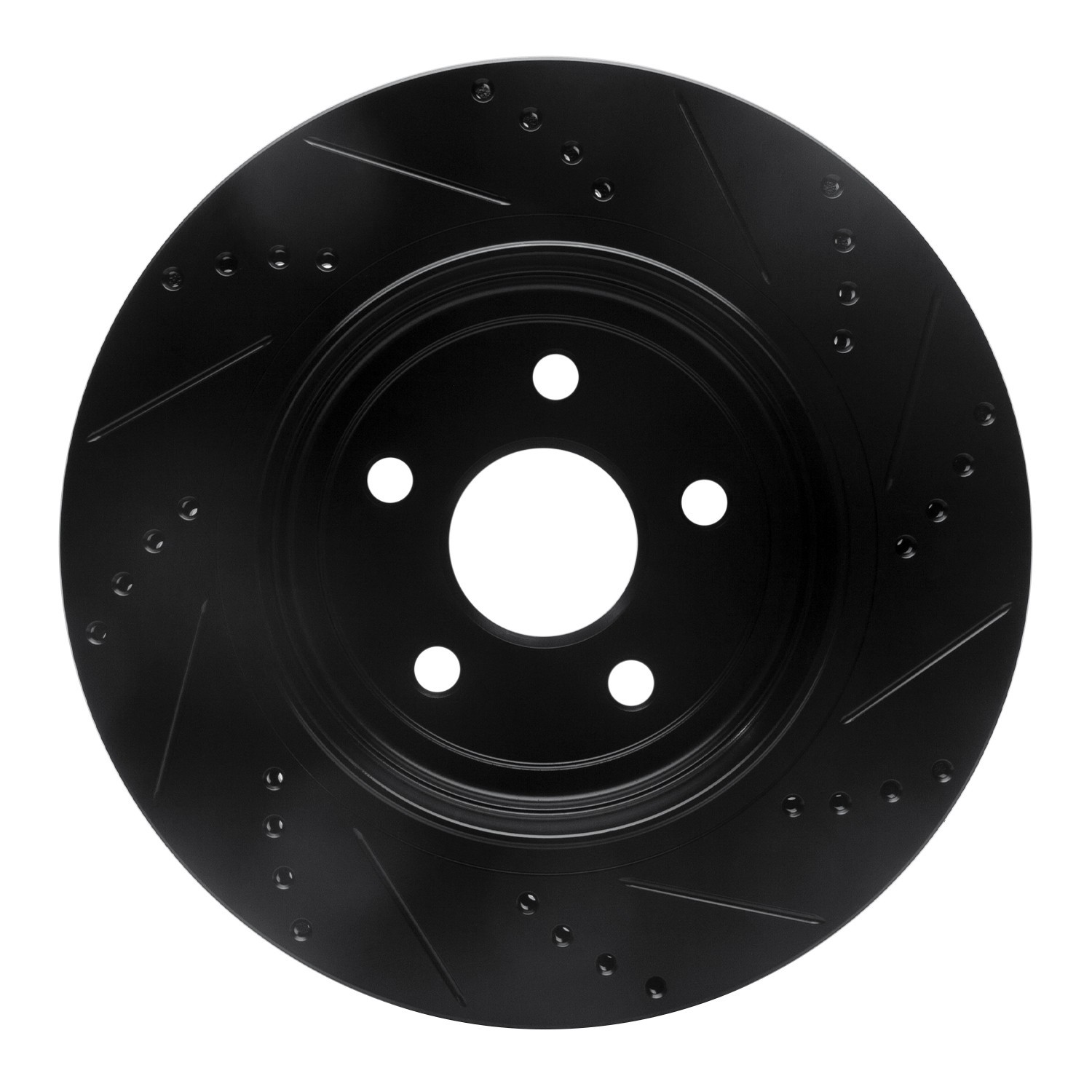 DYN 633-42008L DFC Brake Rotor - Drilled and Slotted - Black - Image 2